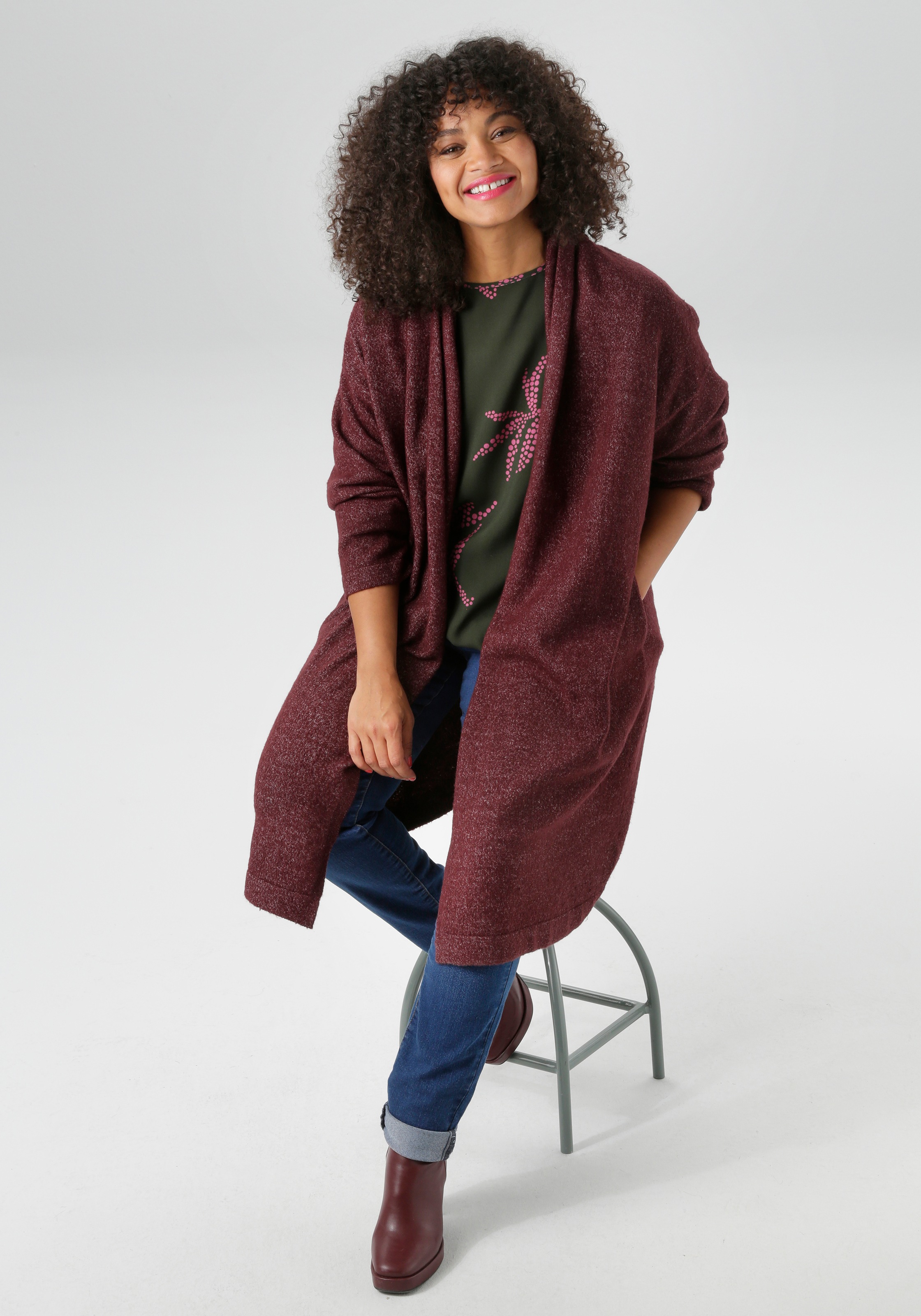 Aniston PLUS Strickjacke, in kuscheliger Qualität - NEUE KOLLEKTION