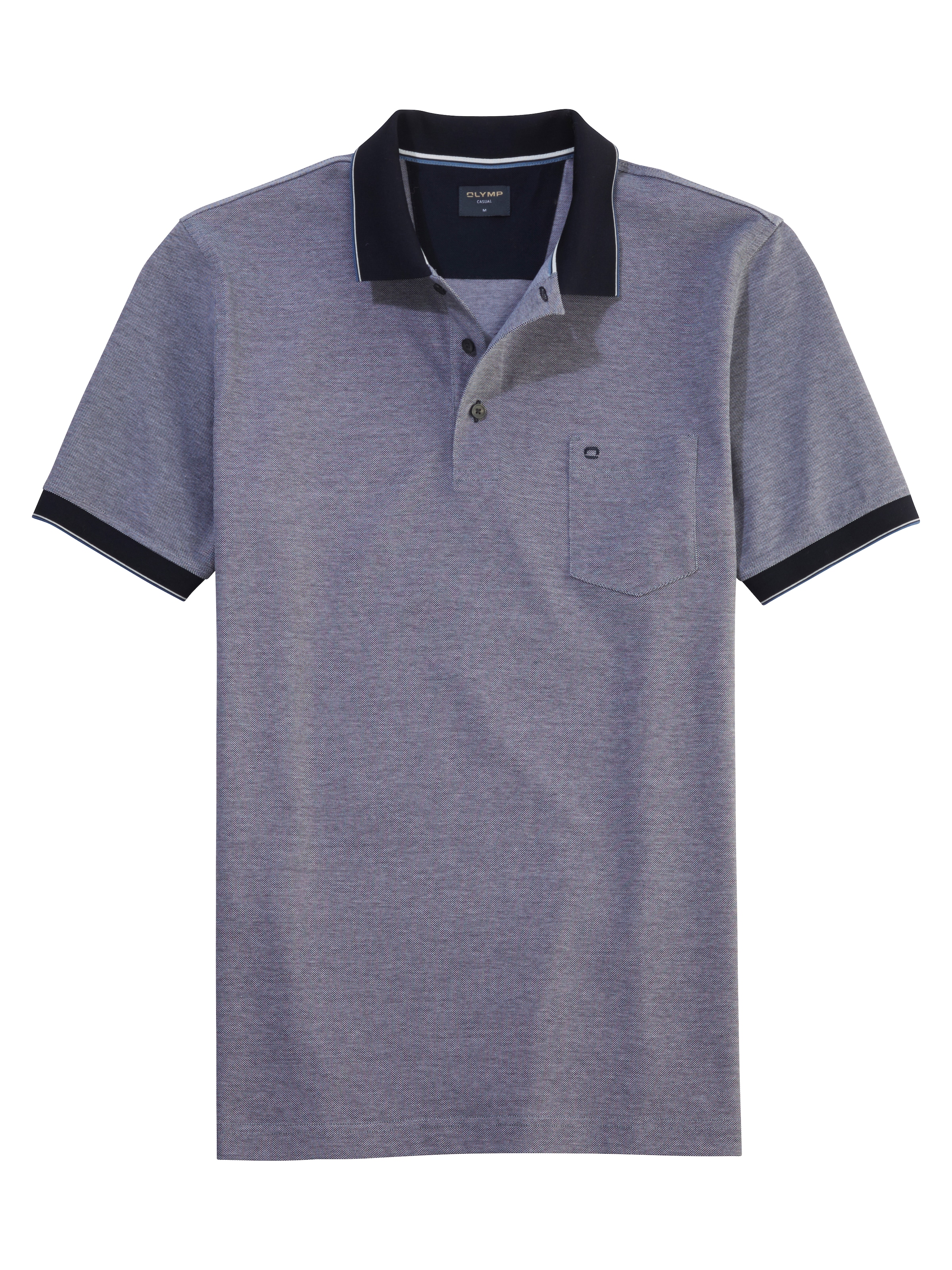 OLYMP Poloshirt Casual Two-Tone Piqué, Seitenschlitzen im Saum günstig online kaufen