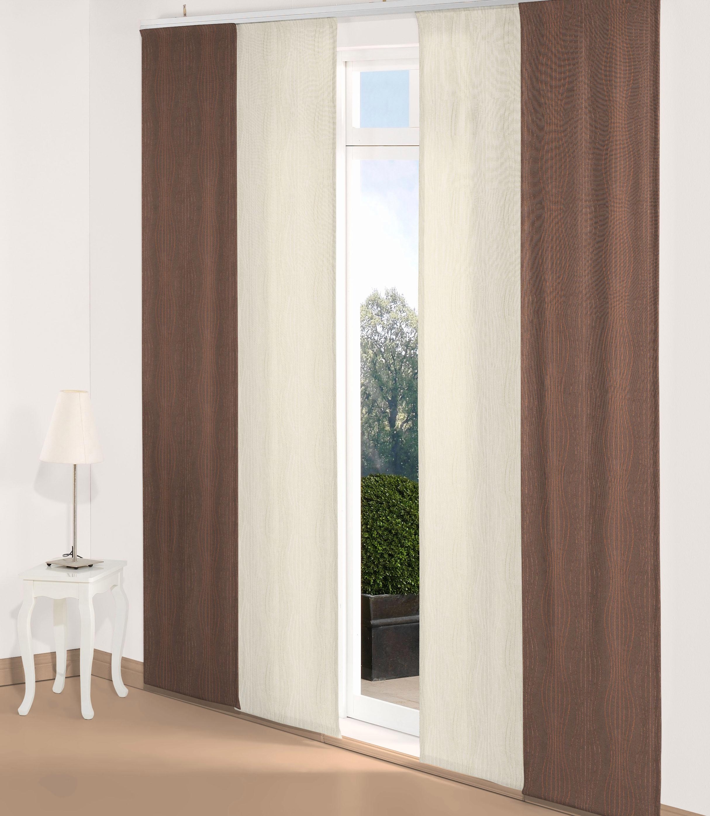 Wirth Schiebegardine "Riccia" Klettband 1 Stk. tlg. inkl. Beschwerungsstang günstig online kaufen