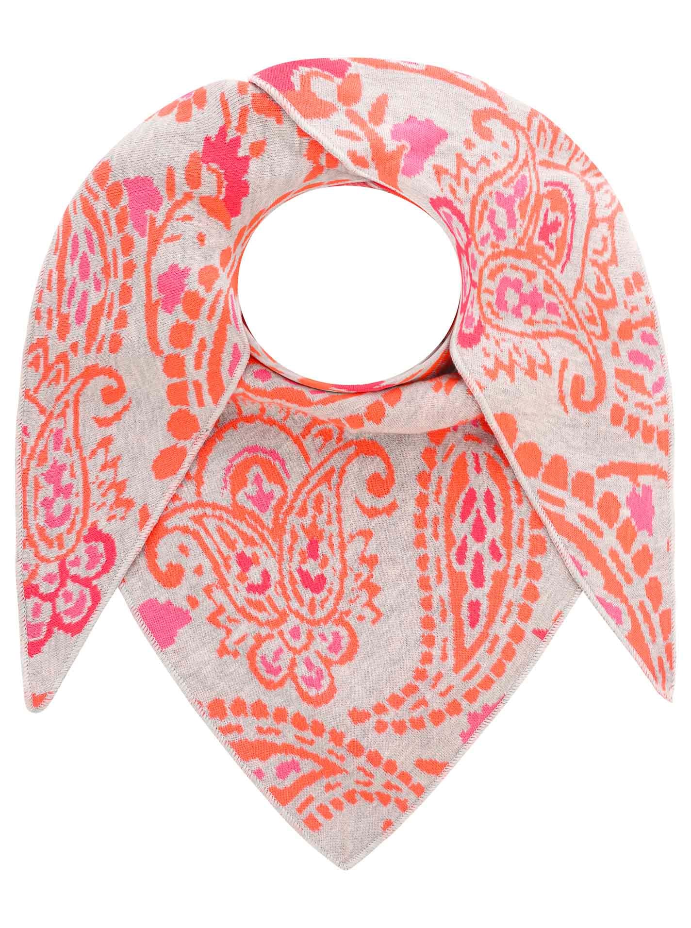 Zwillingsherz Dreieckstuch ""Cozy Paisley"" modisches Muster, Strick, wärmend