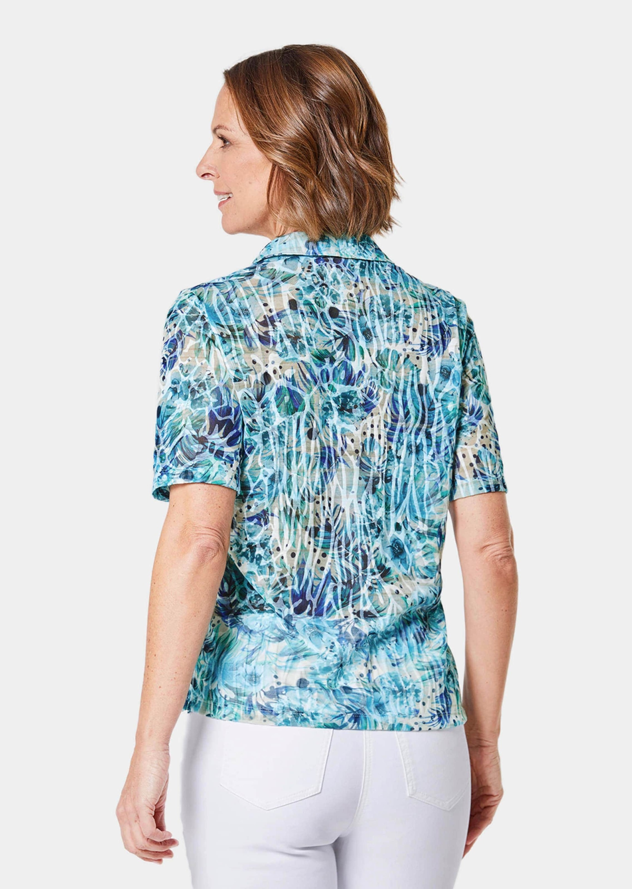 GOLDNER Poloshirt »Poloshirt Hautangenehmes Druck-Poloshirt«