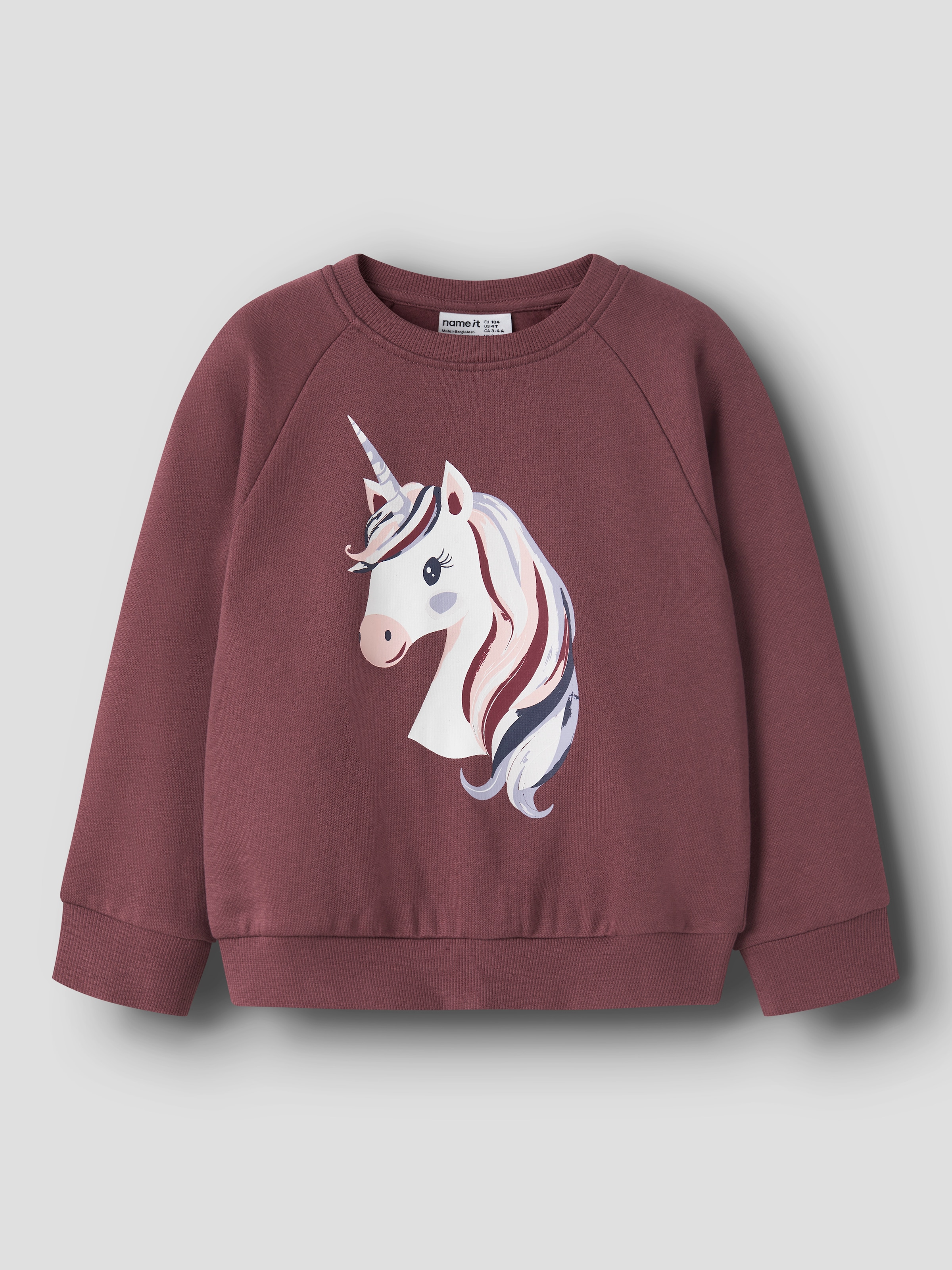Name It Sweatshirt »NMFVENUS LS NREG SWEAT BRU«, Baumwolle, regular fit
