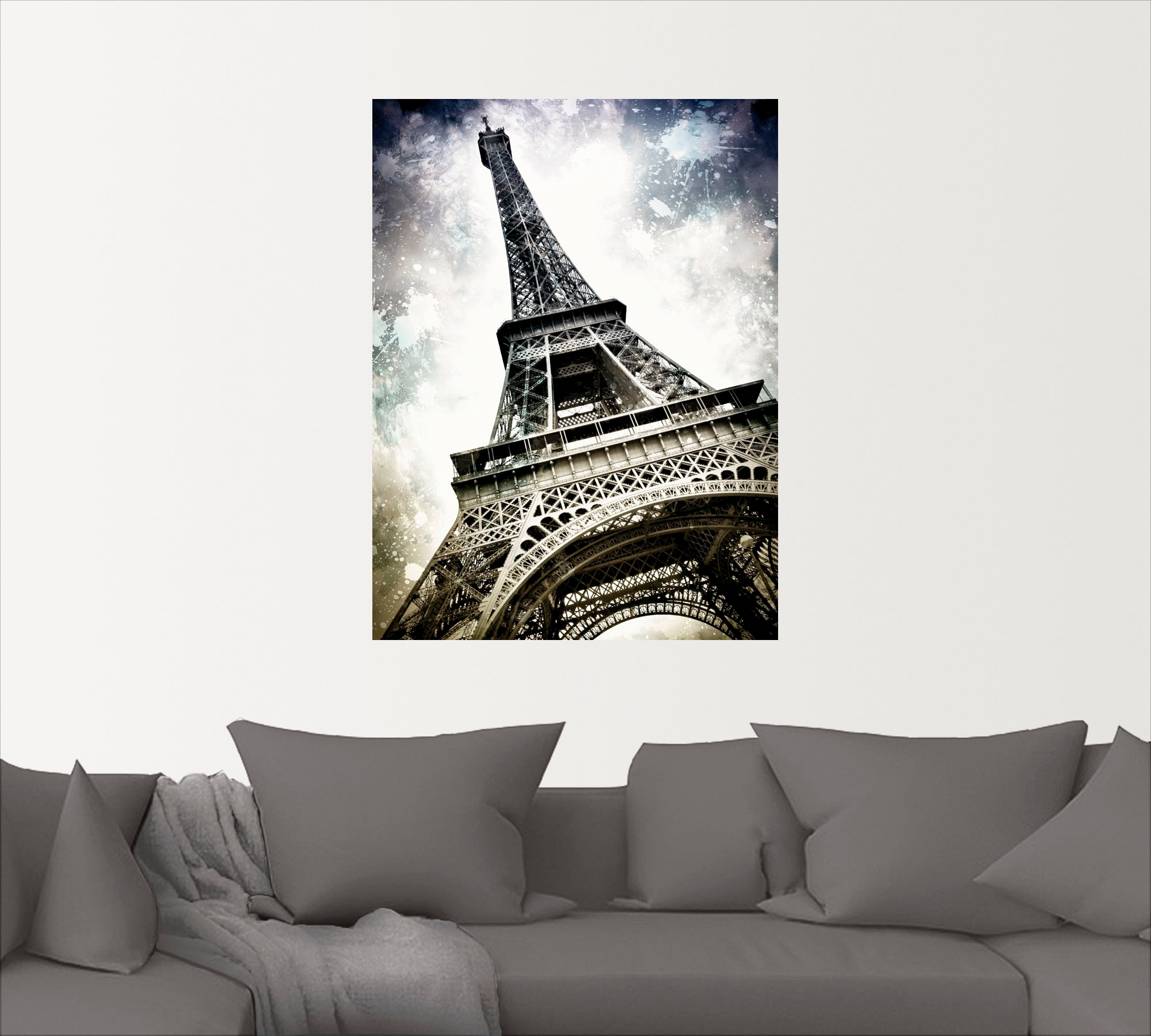 Artland Wandbild »Paris Eiffelturm Dekorativ«, Gebäude, (1 St.), als Alubild, Leinwandbild, Wandaufkleber oder Poster in versch. Größen
