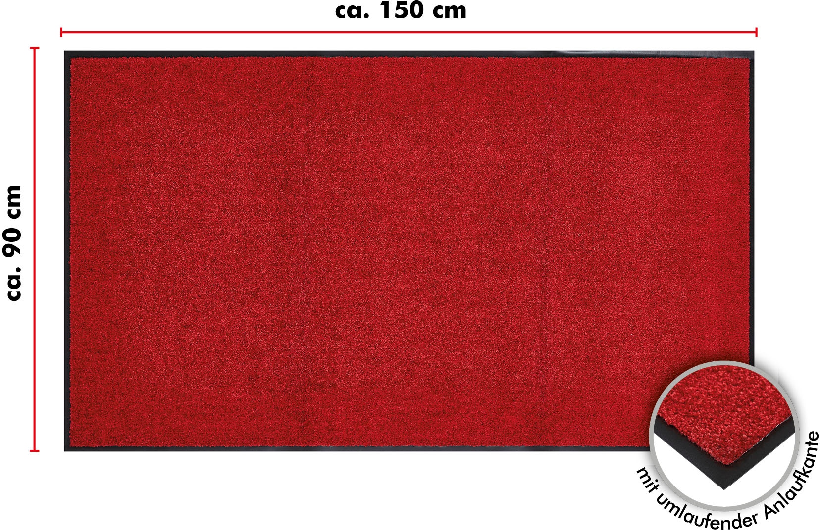 Andiamo Fußmatte »Super Wash & Clean, Made in Belgium«, rechteckig, 7 mm Höhe, Schmutzfangmatte, Uni Farben, rutschhemmend, waschbar