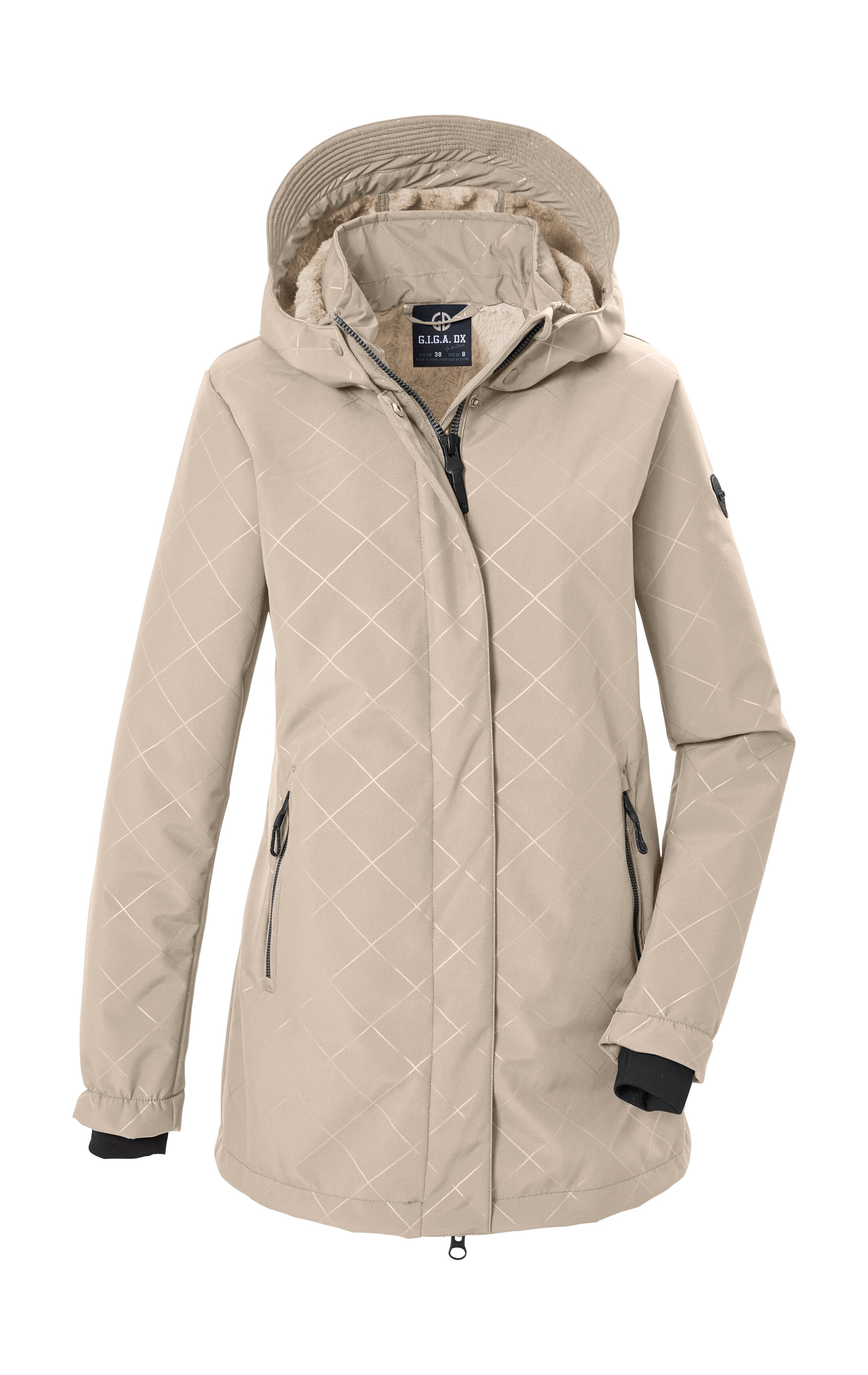 G.I.G.A. DX by killtec Softshelljacke "GW 33 WMN SFTSHLL JCKT" Damen Softshelljacke, wasserdicht, atmungsaktiv, Teddyfleece