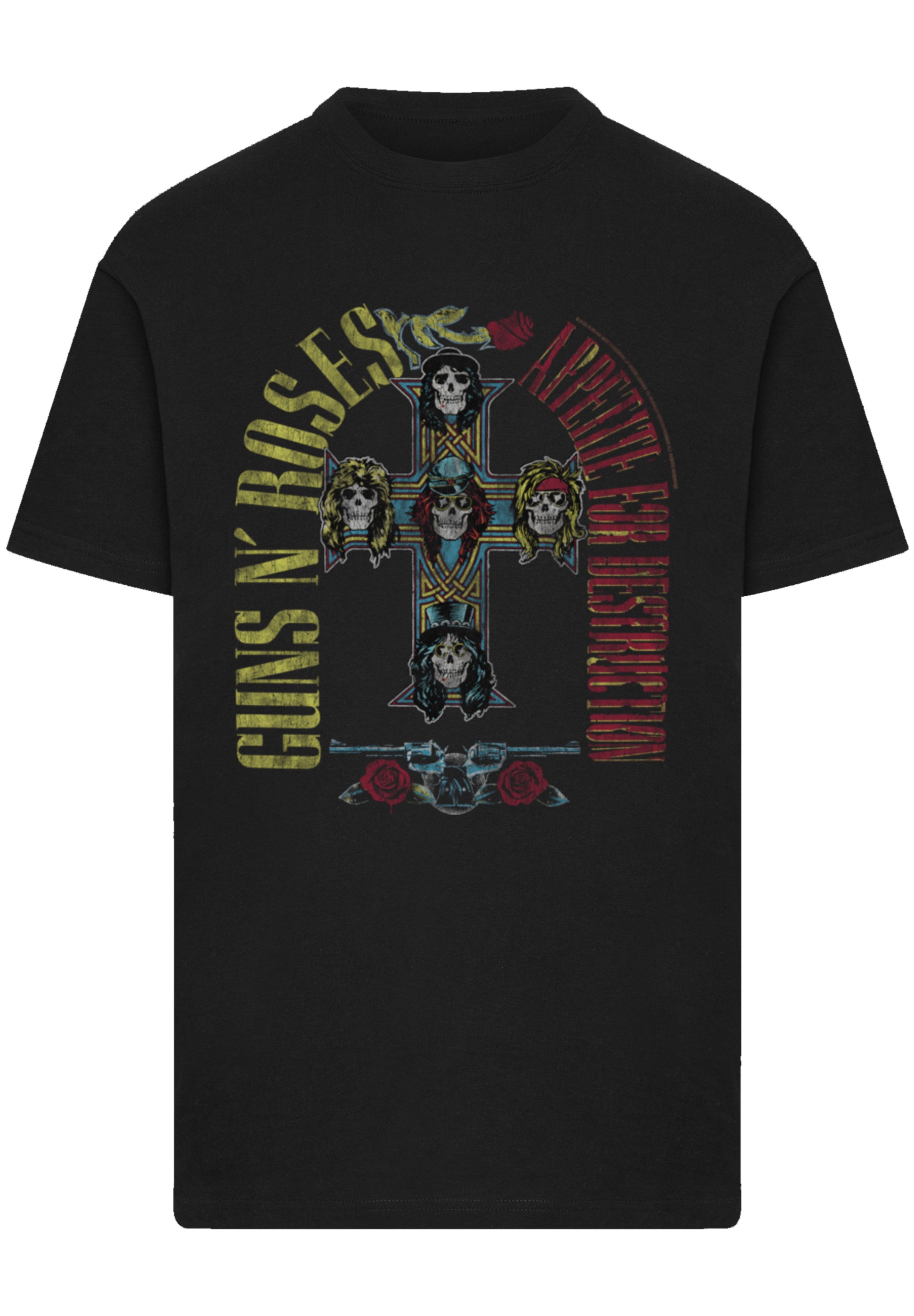 F4NT4STIC T-Shirt "Guns N Roses Skull Rock Band Merch", Premium Qualität günstig online kaufen