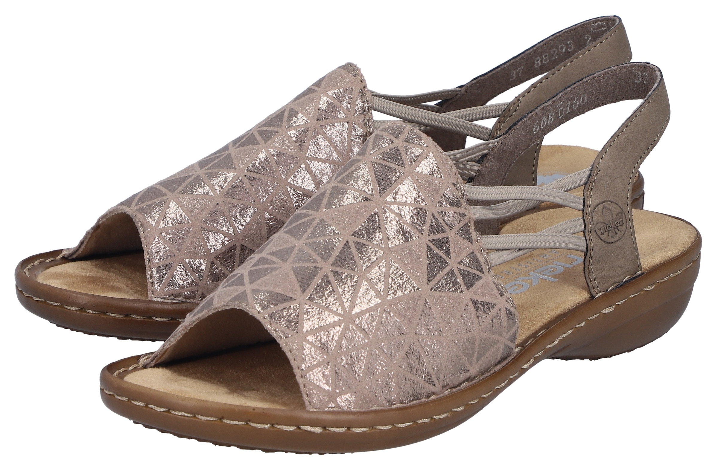 Rieker Sandale Sommerschuh, Sandalette, Keilabsatz, mit Gummizugbändern günstig online kaufen