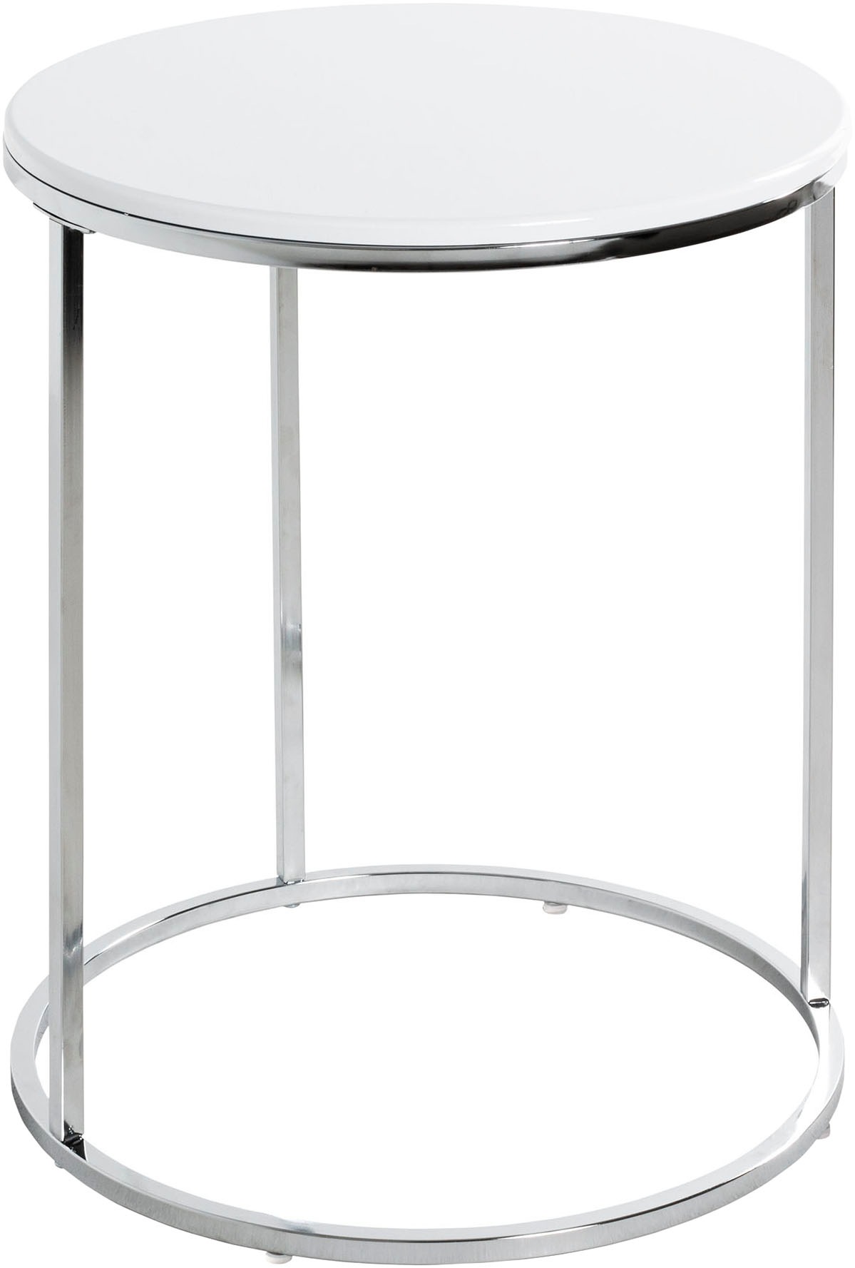 HAKU Beistelltisch »Sofatisch, Wohnzimmertisch« 1 Stk. tlg. rund - aus Metall Silber - Ø/H 40/50 cm