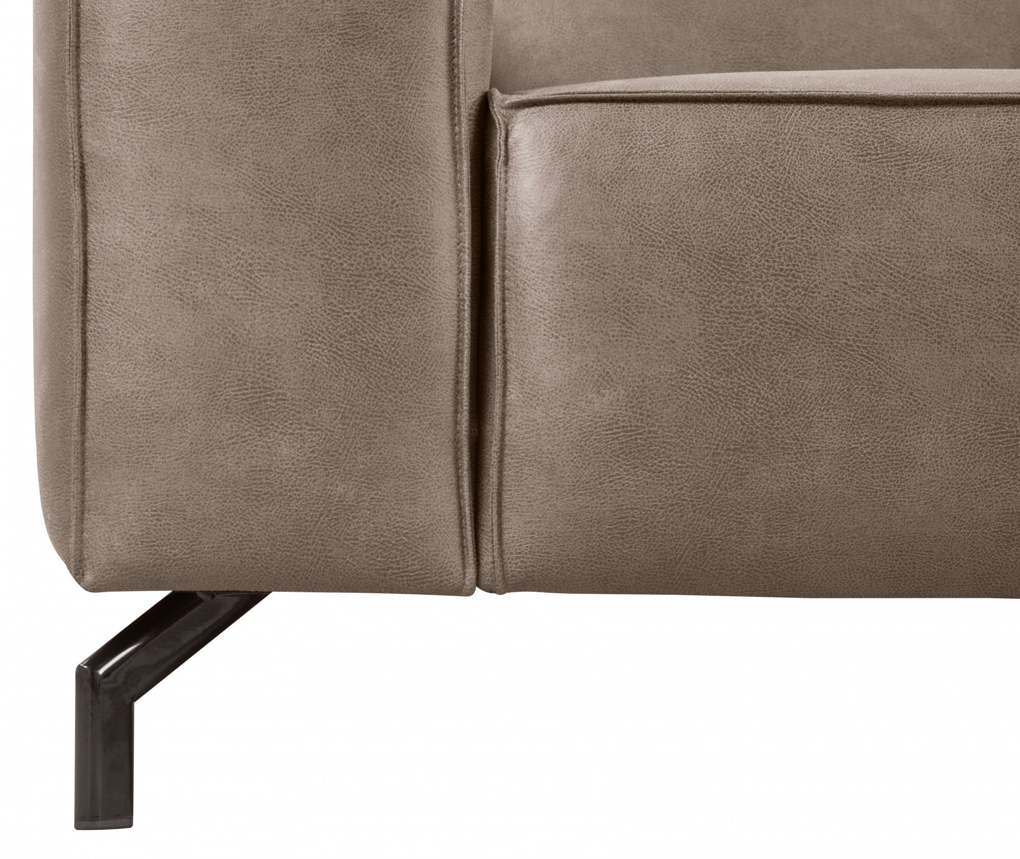 Places of Style Ecksofa Lorcan, in Lederoptik oder Strukturstoff lieferbar