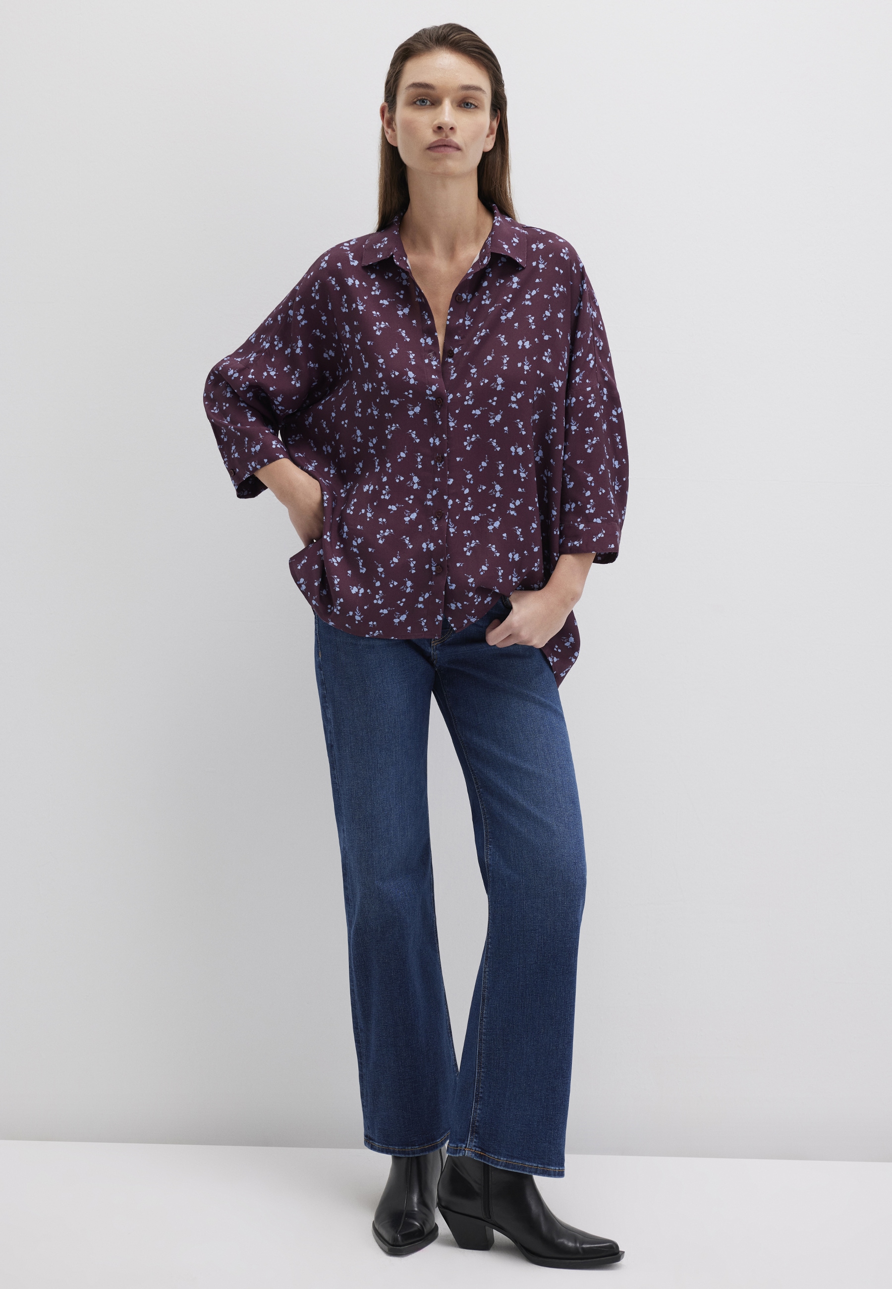 Mavi Langarmbluse »LONG SLEEVE SHIRT«, Print Bluse