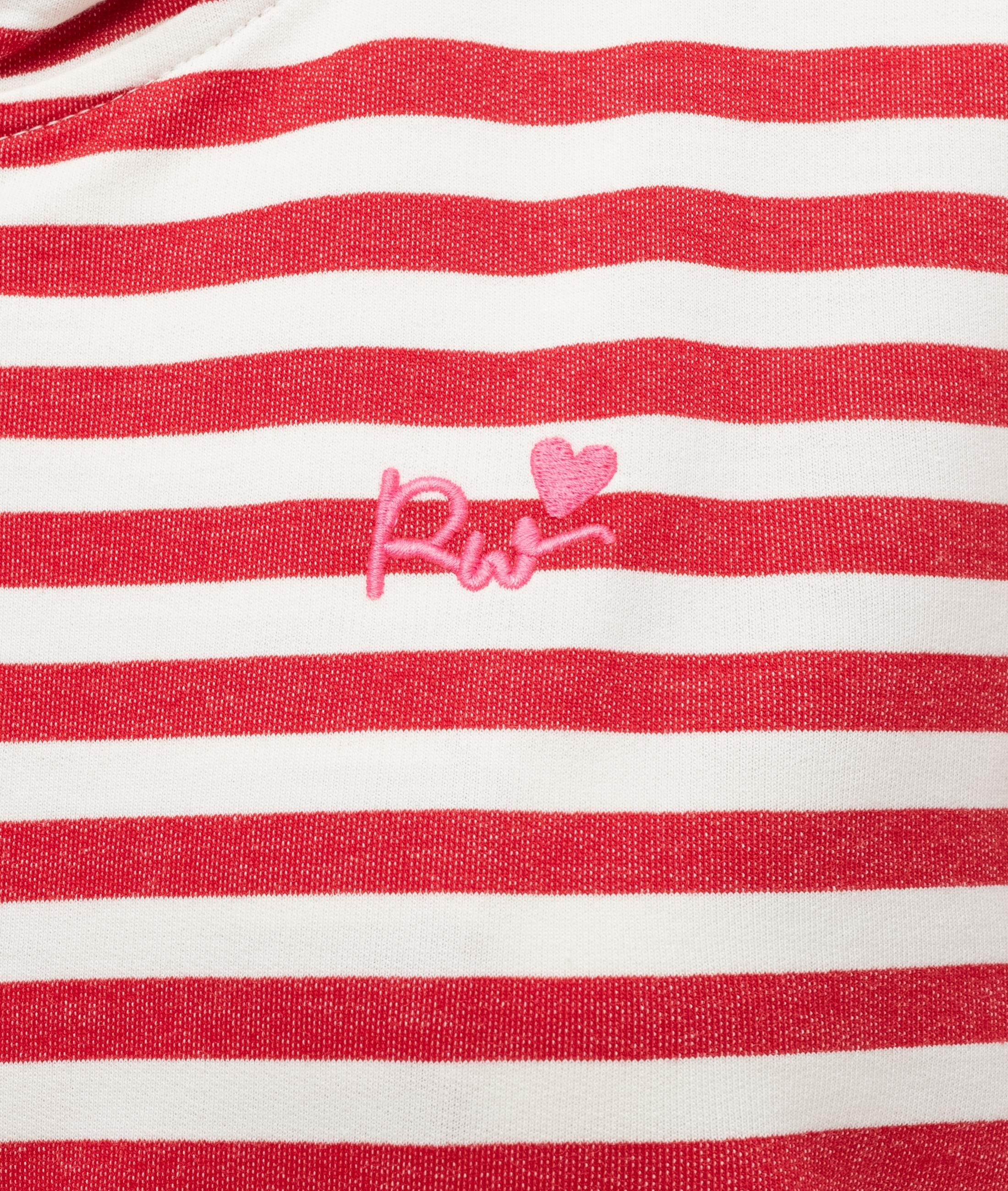 Ragwear Sweatjacke »Parya Stripes« gestreifte Damen Zipp-Jacke mit süßer Stickerei