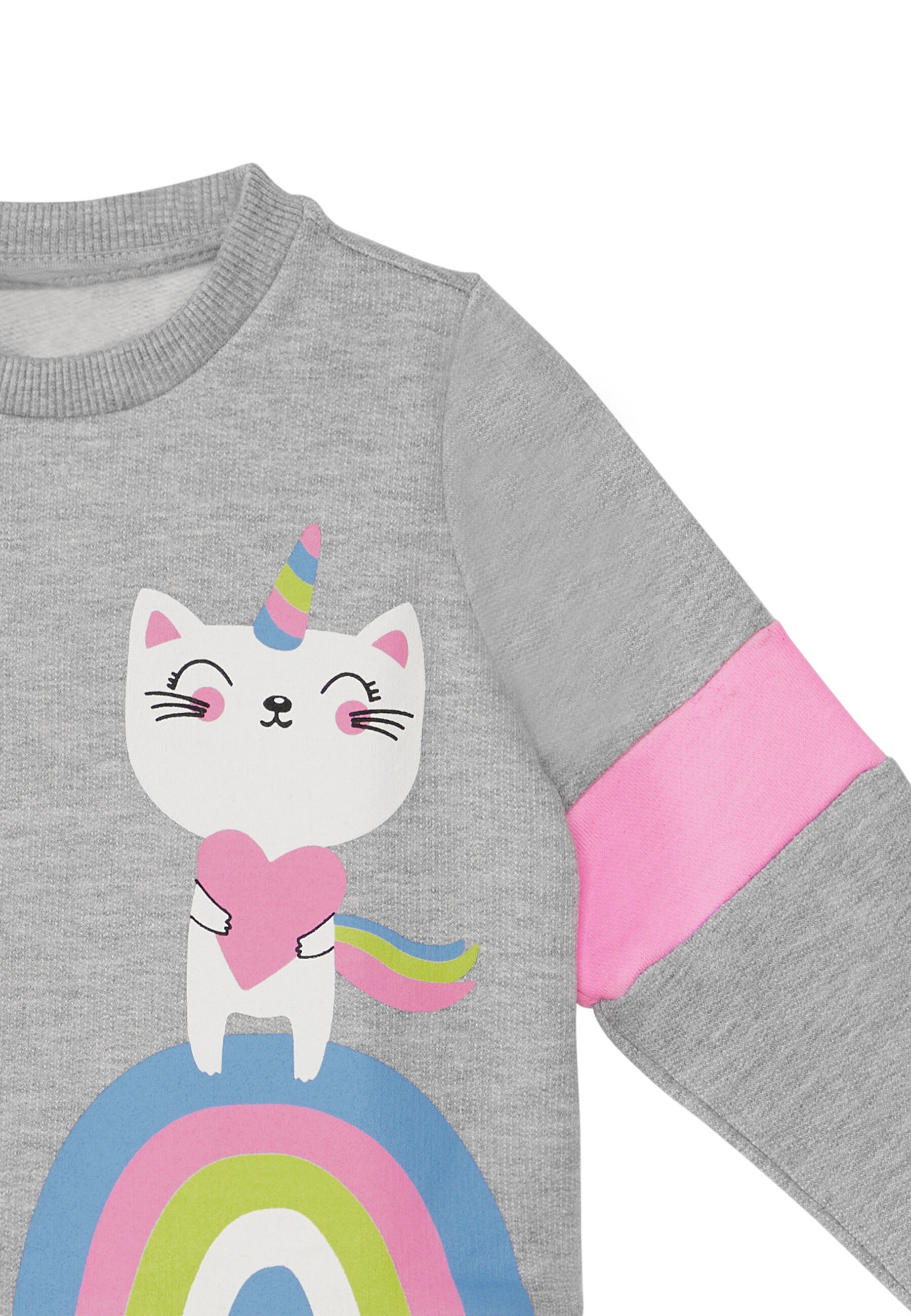 Denokids Hausanzug »Rainbow Cat« 2 Stk. tlg., mit Katzenaufdruck
