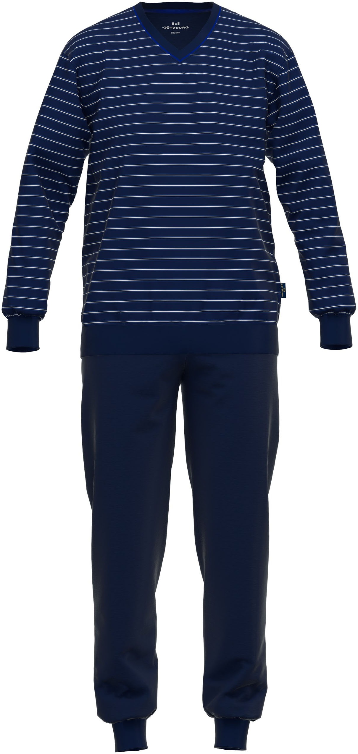 GÖTZBURG Pyjama "Sternstunde", (2 tlg.), Rundhalsausschnitt, Langarm, Brust günstig online kaufen