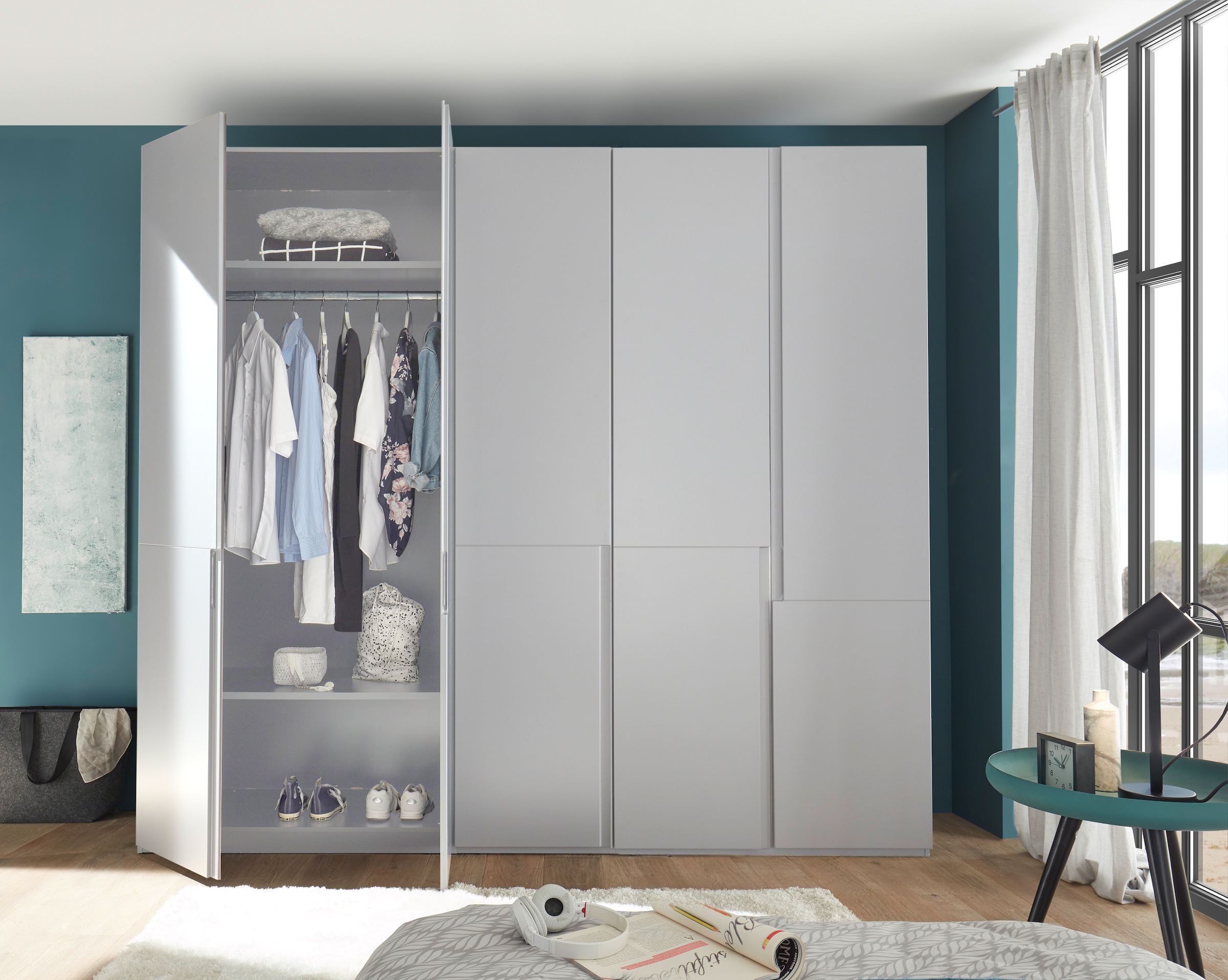 Schlafkontor Kleiderschrank »Ineo«, weiß matt, Schlafzimmerschrank wahlweise in 2 Größen