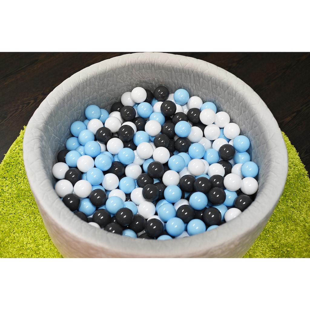 Knorrtoys® Bällebad »Soft, Geo Grey«, mit 300 Bälle creme/Grey/lightBlue; Made in Europe