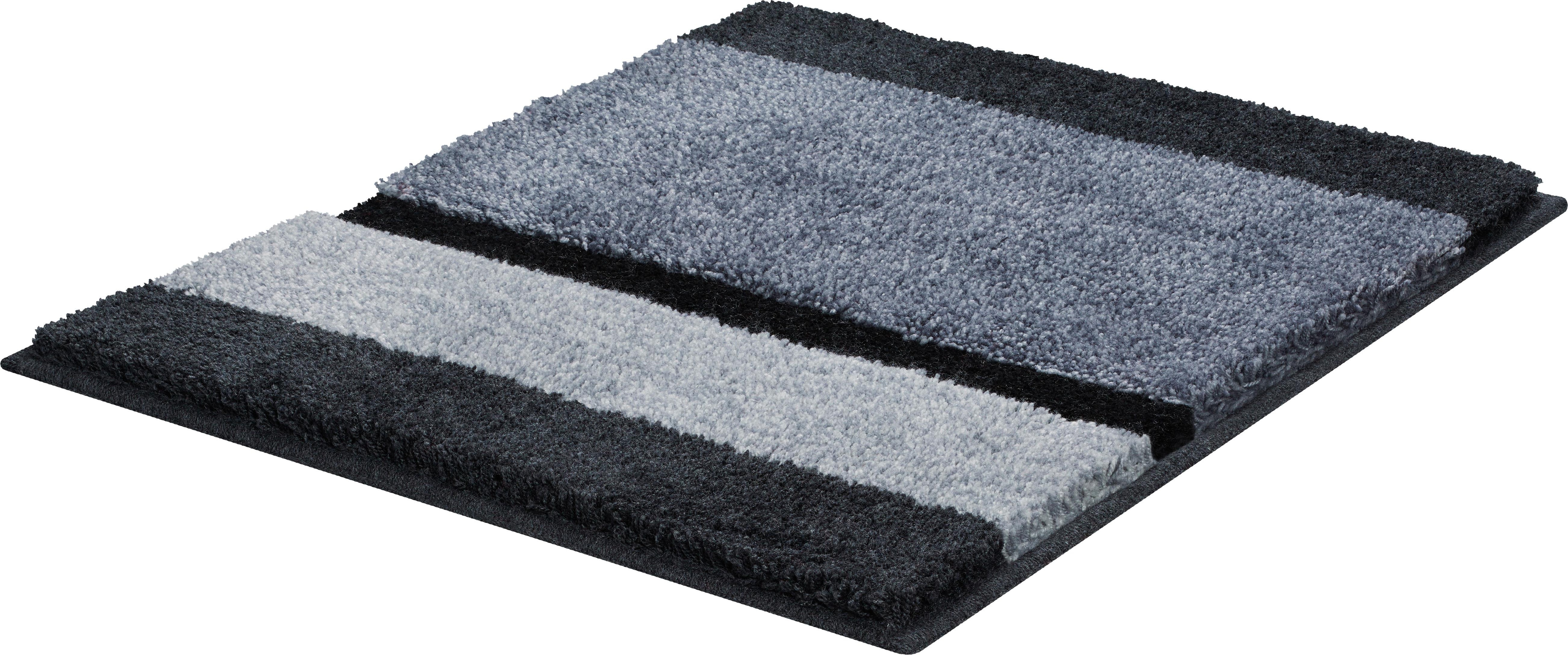Grund "Room" Höhe 24 mm rutschhemmend beschichtet fußbodenheizungsgeeignet besonders dichter Flor, Badematte mit Streifen