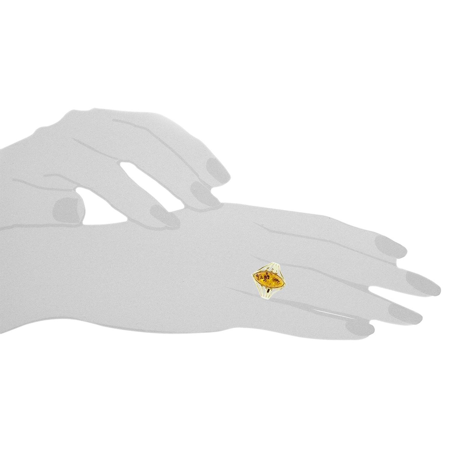 OSTSEE-SCHMUCK Fingerring »- Lisbeth - Gold 333/000 - Bernstein«