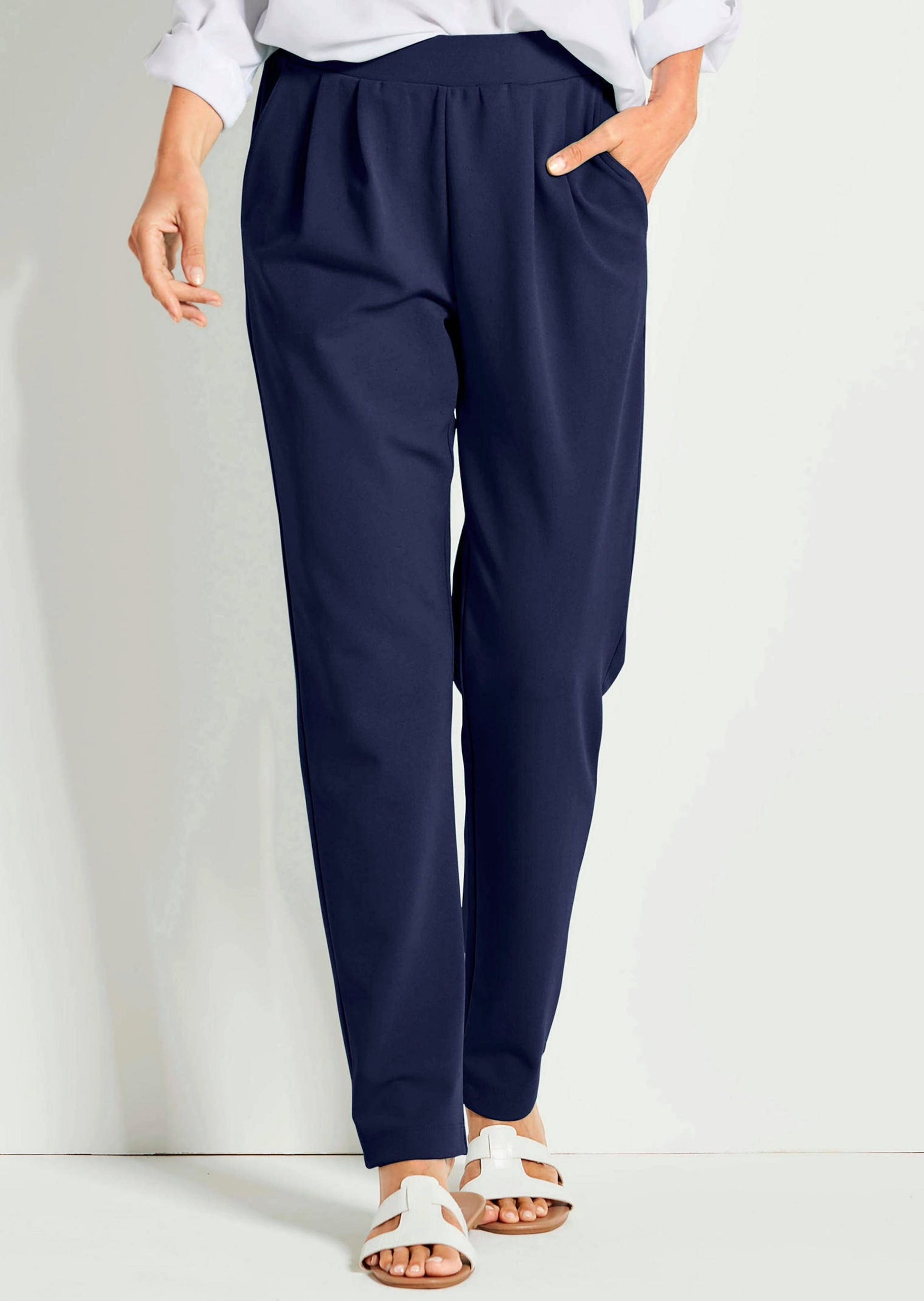 Goldner Sara Women's Pull-On Trousers Navy Size 48 3