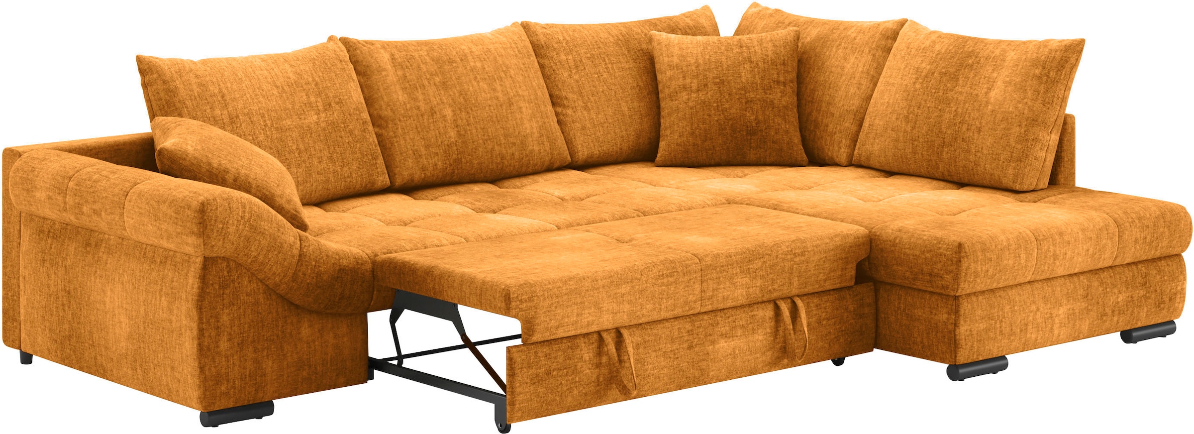 Mr. Couch Ecksofa »Allegro, L-Form«, mit Hochschläfer-Bettauszug, wahlweise mit Kaltschaum