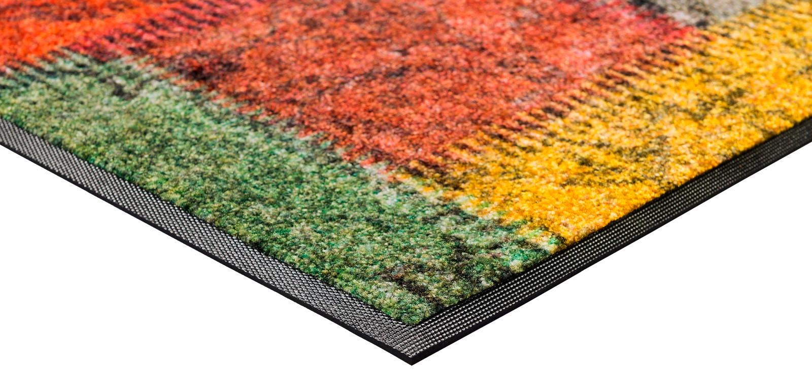 Fußmatte "Vintage Patches" Gr. 15, bunt, B:50cm H:7mm L:75cm, Kunstfaser, WASH+DRY BY KLEEN-TEX, Teppiche, Fußmatte, Schmutzfangmatte, modernes Patchwork Design, rutschhemmend, waschbar 6