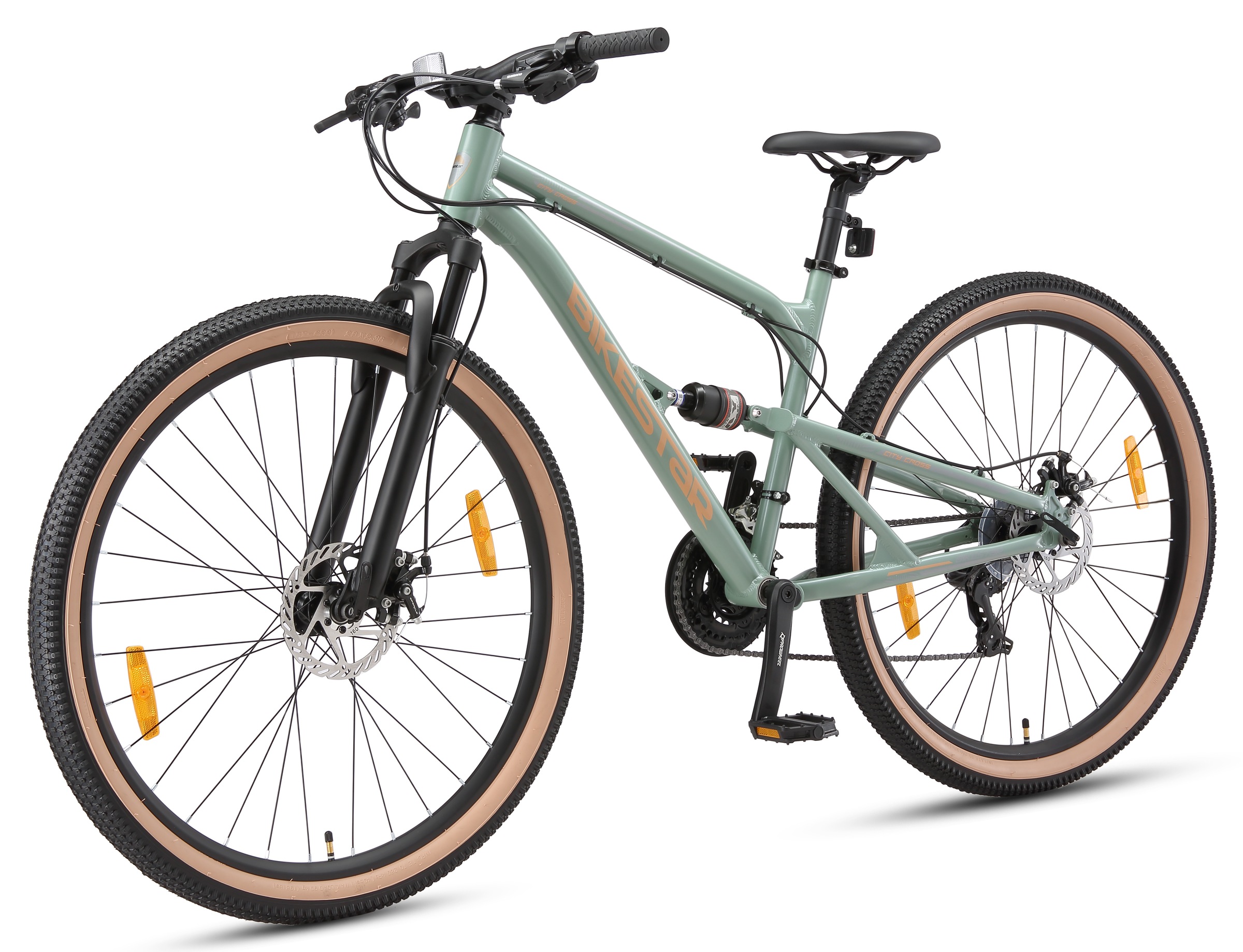Bikestar Mountainbike 21 Gang Shimano RD-TY300 Schaltwerk Kettenschaltung für Damen und Herren, Kettenschaltung