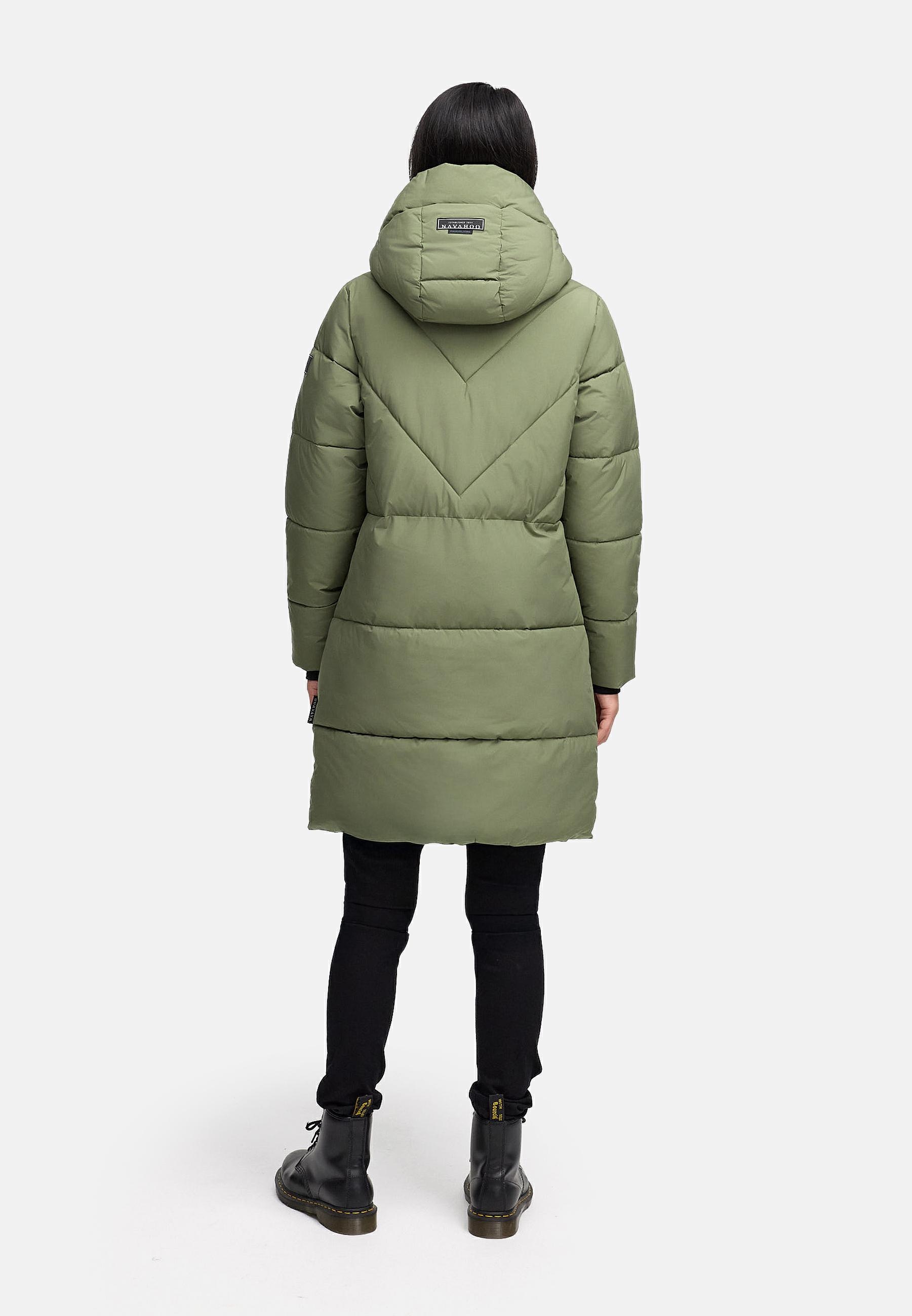 Navahoo Steppmantel »Kältekuschel XIV« Warmer Damen Wintermantel mit Fleece-gefüttertem Kragen