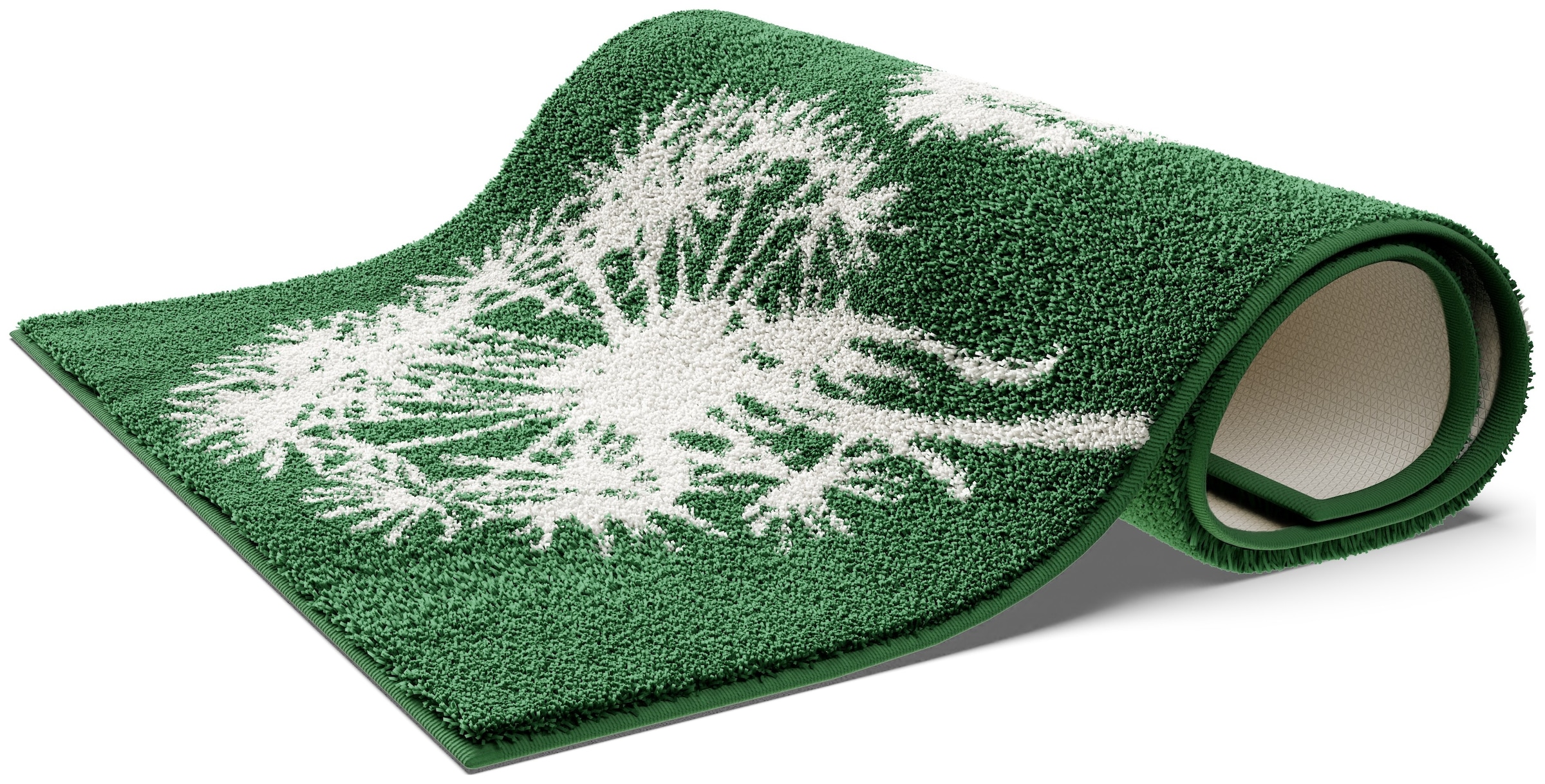 Grund Badematte »Pusteblume, Badvorleger, Badezimmer Teppich, sehr weich«, rutschhemmend beschichtet, schnell trocknend-fußbodenheizungsgeeignet, weiche Haptik, auch als 2-teiliges Set erhältlich, Made in Europe