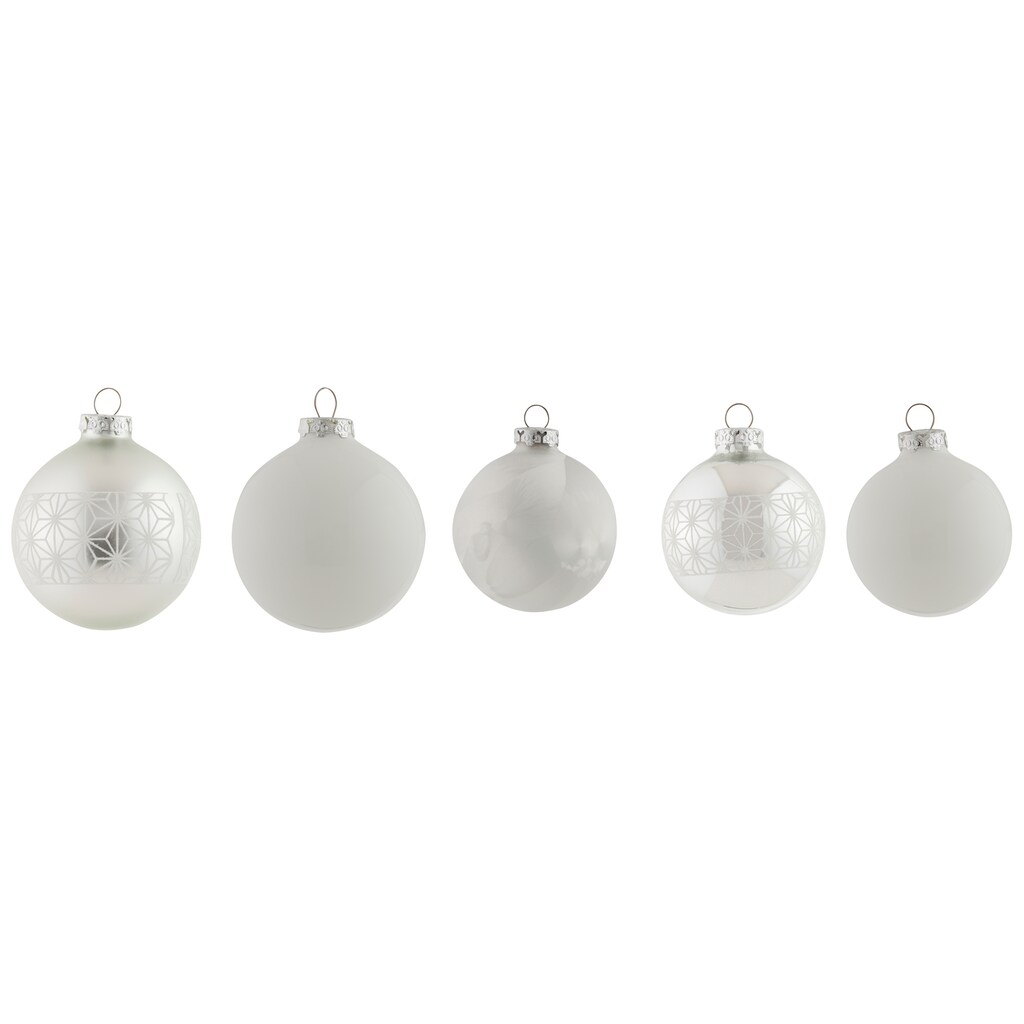 Thüringer Glasdesign Weihnachtsbaumkugel »Eisprinzessin, Weihnachtsdeko, Christbaumschmuck aus Glas«, (Set, 18 St.)