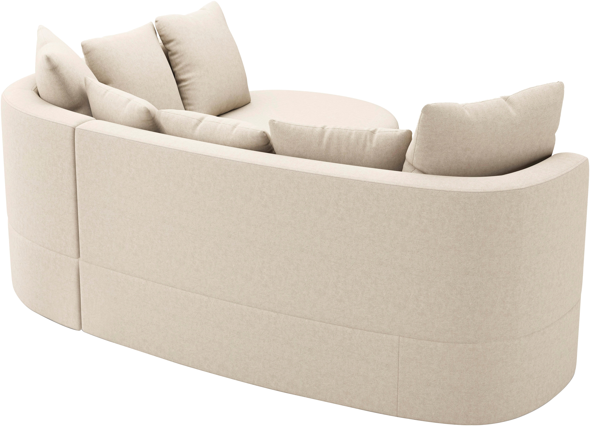 sit&more Ecksofa »Samba L-Form«, moderne organische Form, inkl. 7 loser Rückenkissen