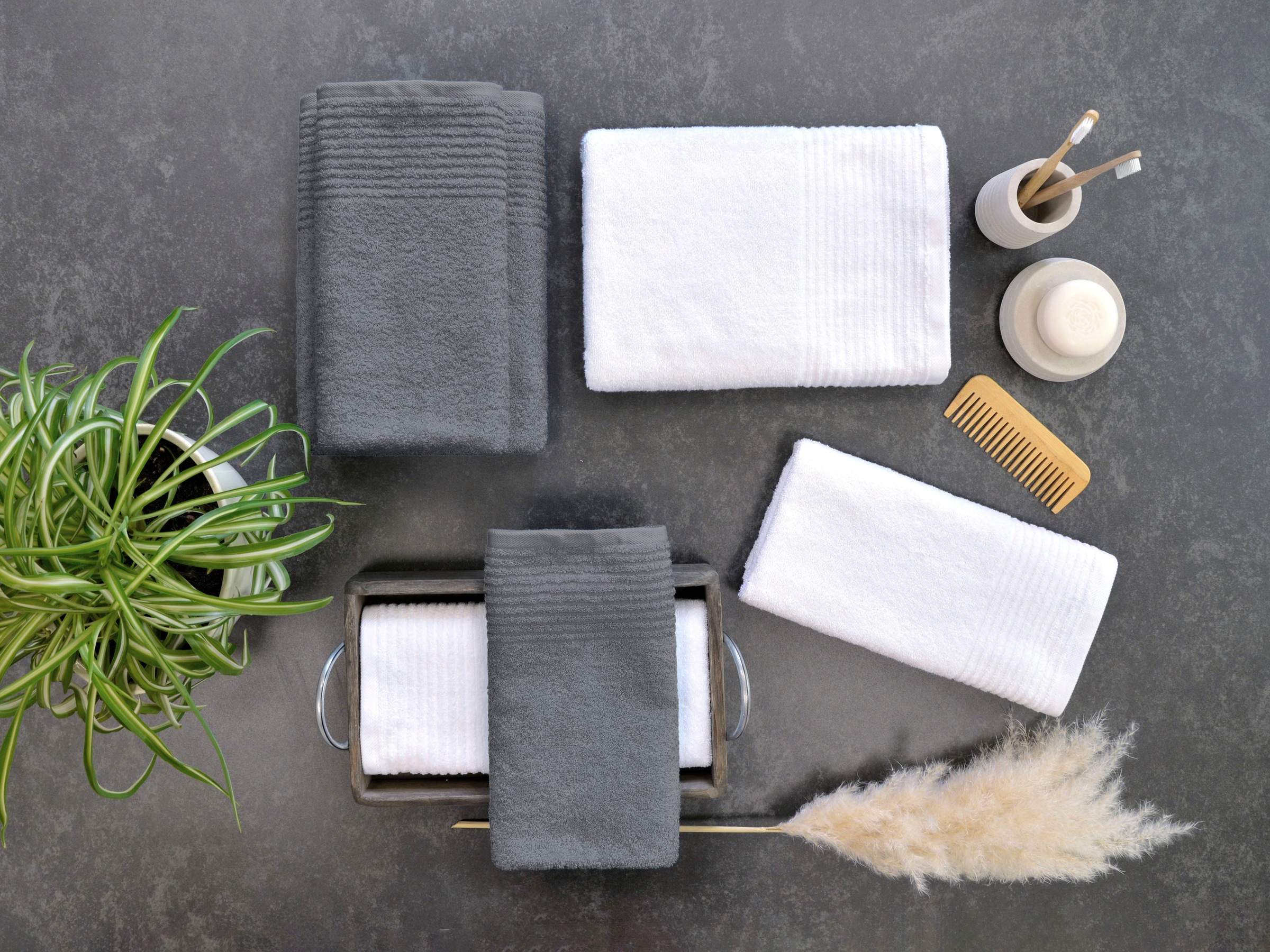 Dyckhoff Handtuch Set "Brillant" Set 6 Stk. Walkfrottee mit Streifenbordüre günstig online kaufen