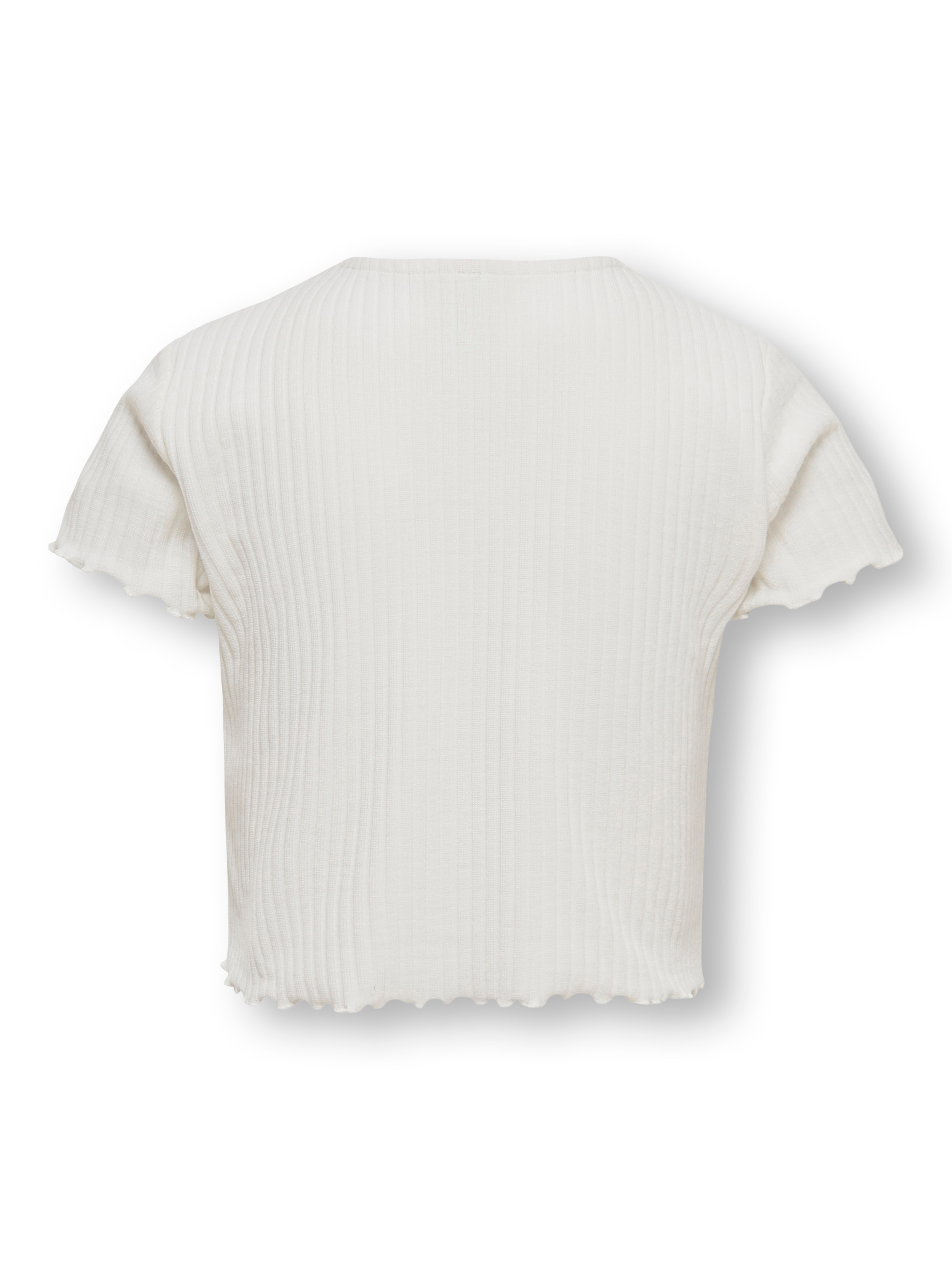KIDS ONLY T-Shirt »KONNELLA S/S O-NECK TOP«, in verkürzter Länge und mit tollen Wellen-Säumen