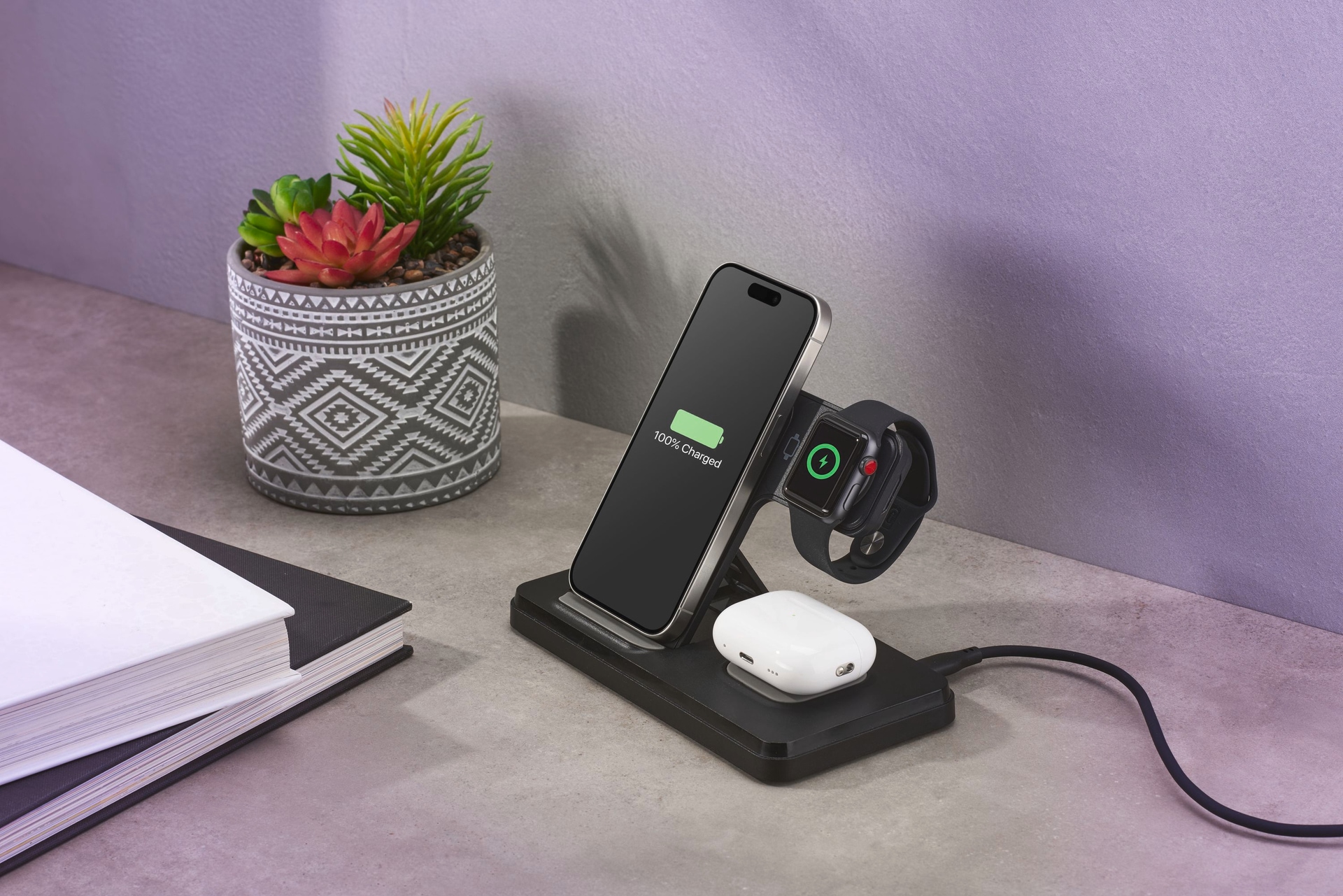 Cellularline Ladestation »3in1 Triple Wireless Station 15 W«