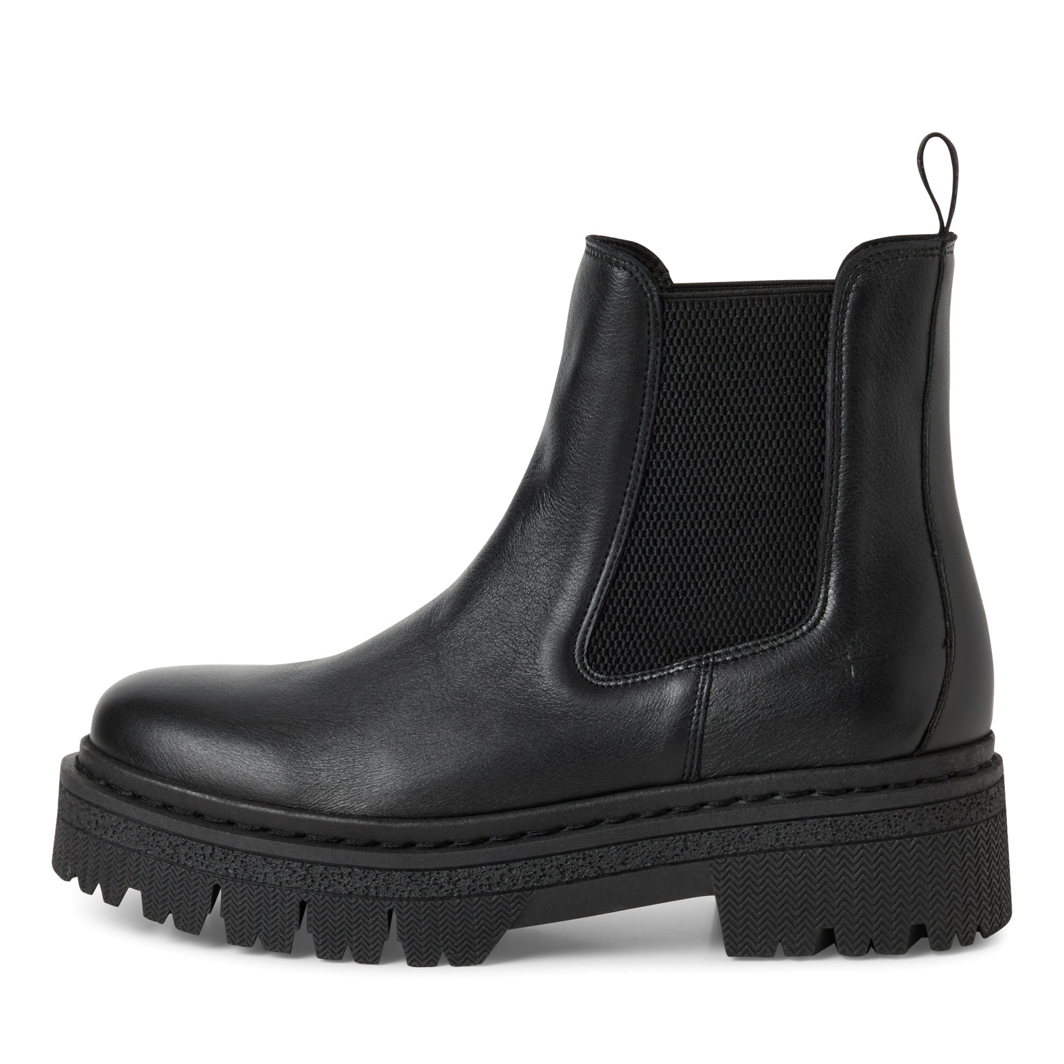 Tamaris Chelseaboots, Plateau, Schlupfboots, Stiefelette mit praktischer Anziehlasche
