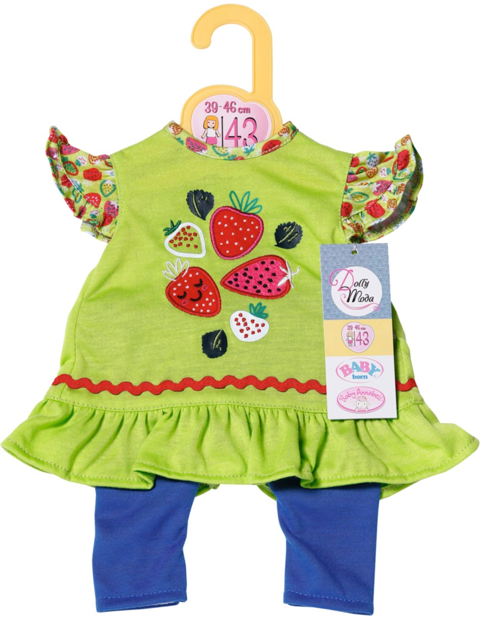 Zapf Creation® Puppenkleidung »Dolly Moda, Erdbeeren Outfit 43 cm«