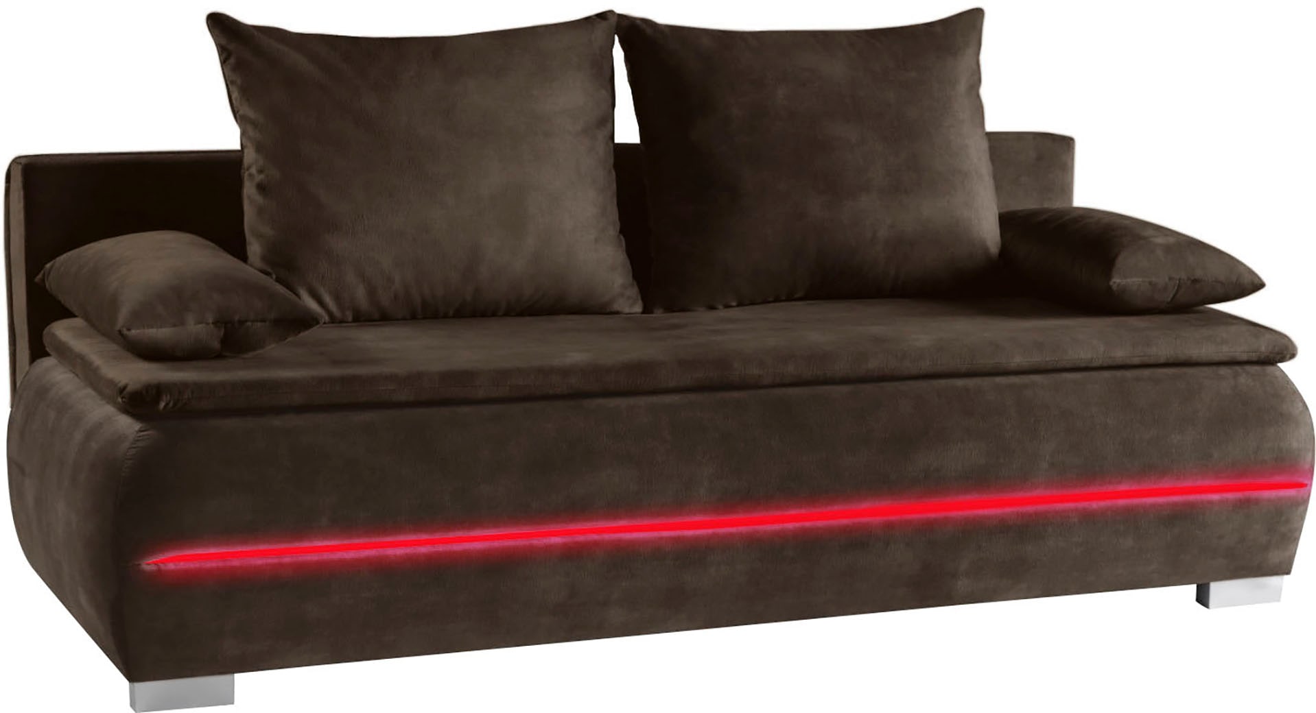 WERK2 Schlafsofa »Tekla LED«, 2-Sitzer Schlafcouch mit Bettkasten & stylischer RGB-LED-Beleuchtung