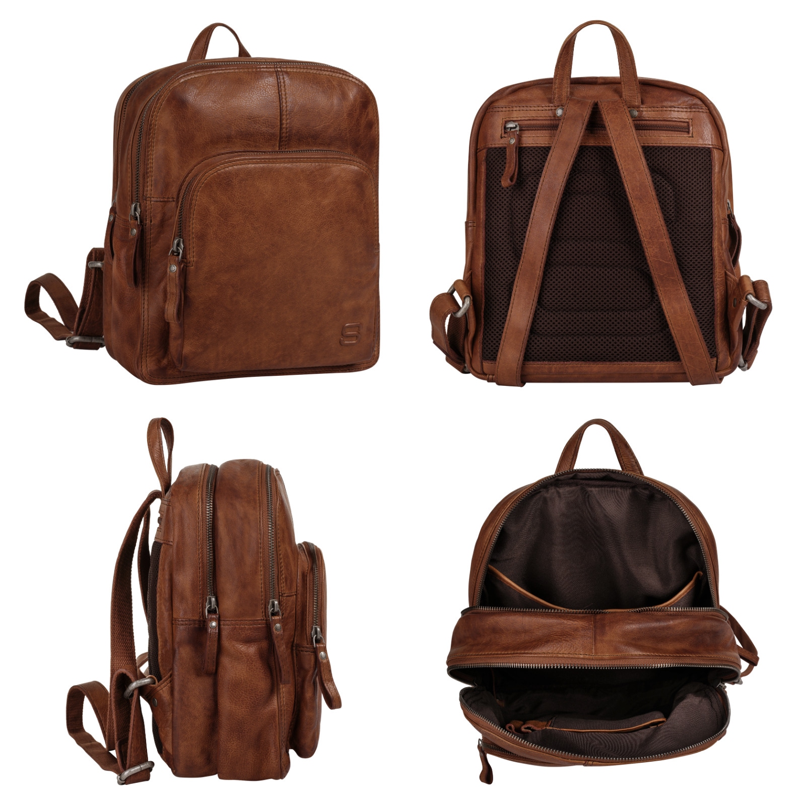 Spikes & Sparrow Cityrucksack, echt Leder