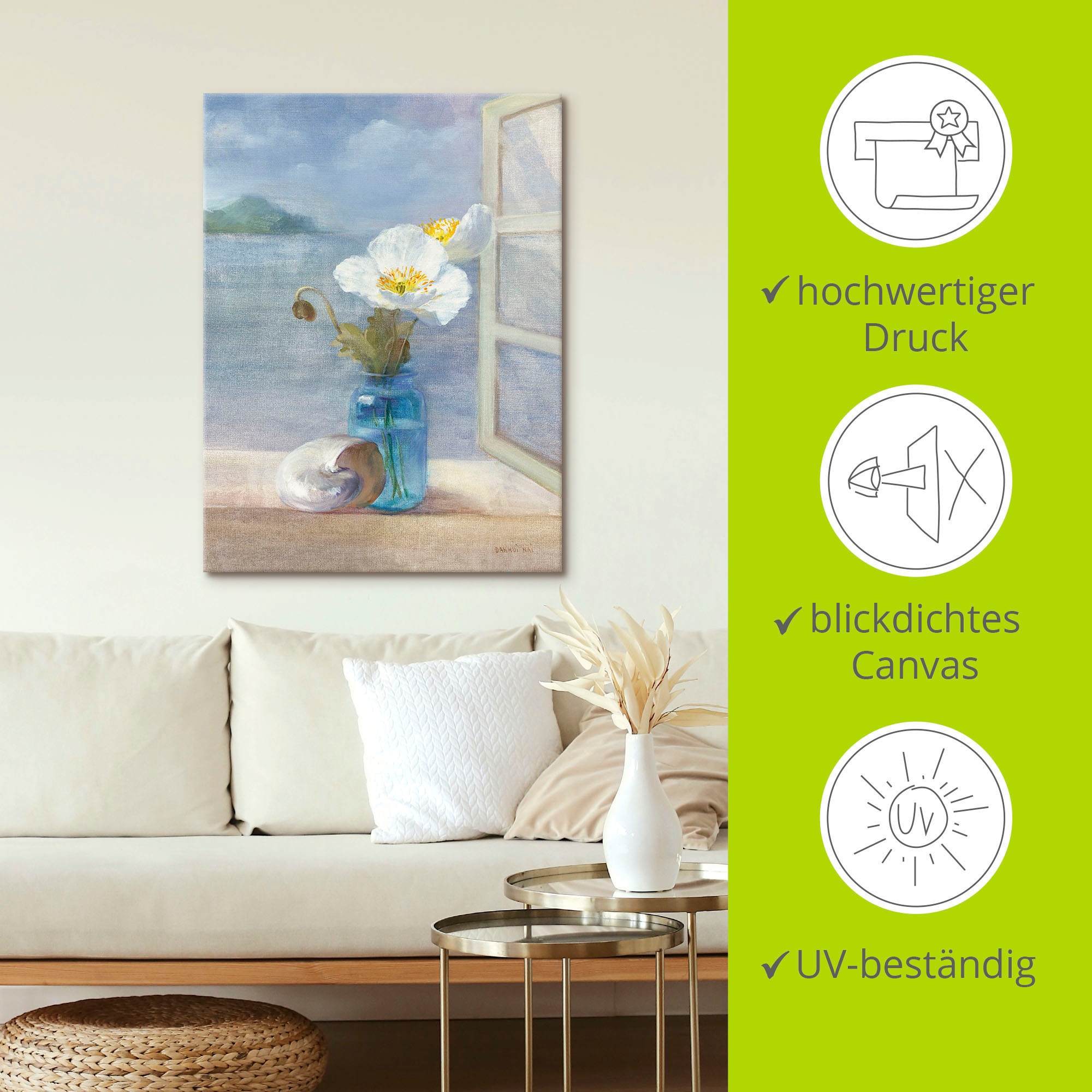 Artland Wandbild »Küsten Blumen II«, Arrangements, (1 St.), als Leinwandbild, Poster in verschied. Größen