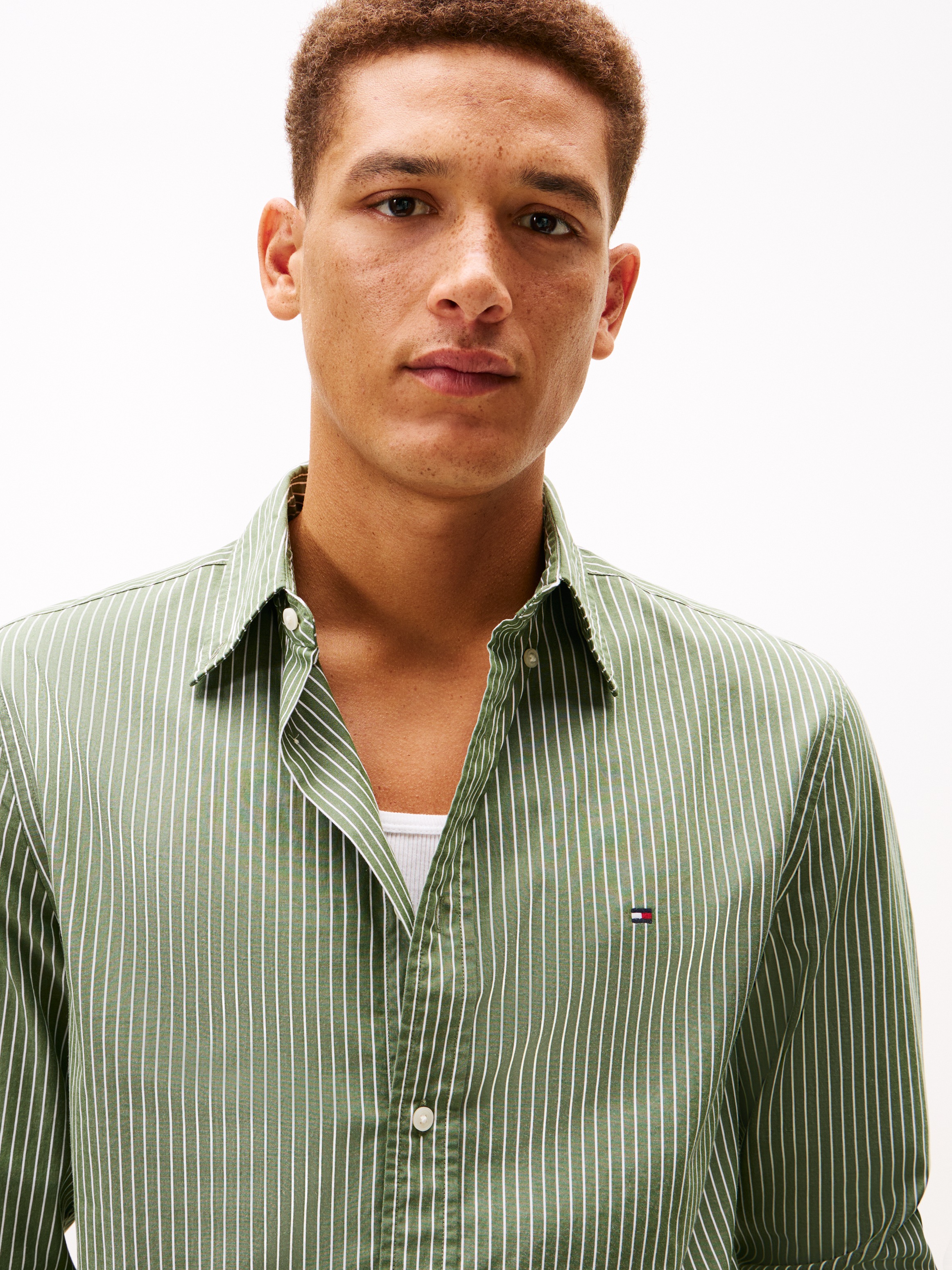 Tommy Hilfiger Langarmhemd "CORE HAIRLINE POPLIN" regular fit, Button-down- günstig online kaufen