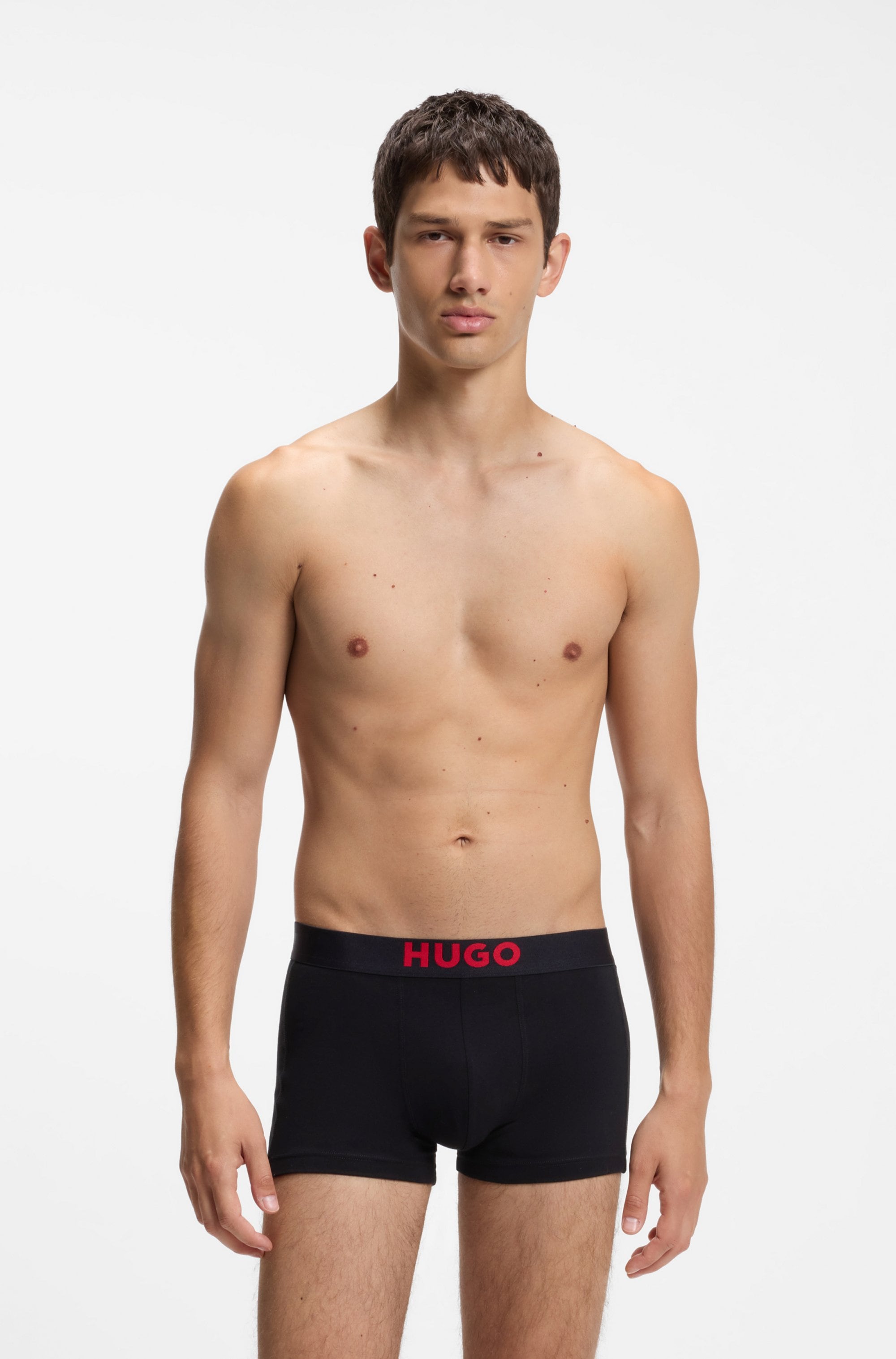 HUGO Underwear Trunk »TRIPLET GIFT SET« 3 Stk. aus Stretch-Baumwolle mit kurzem Bein und Logo-Bund