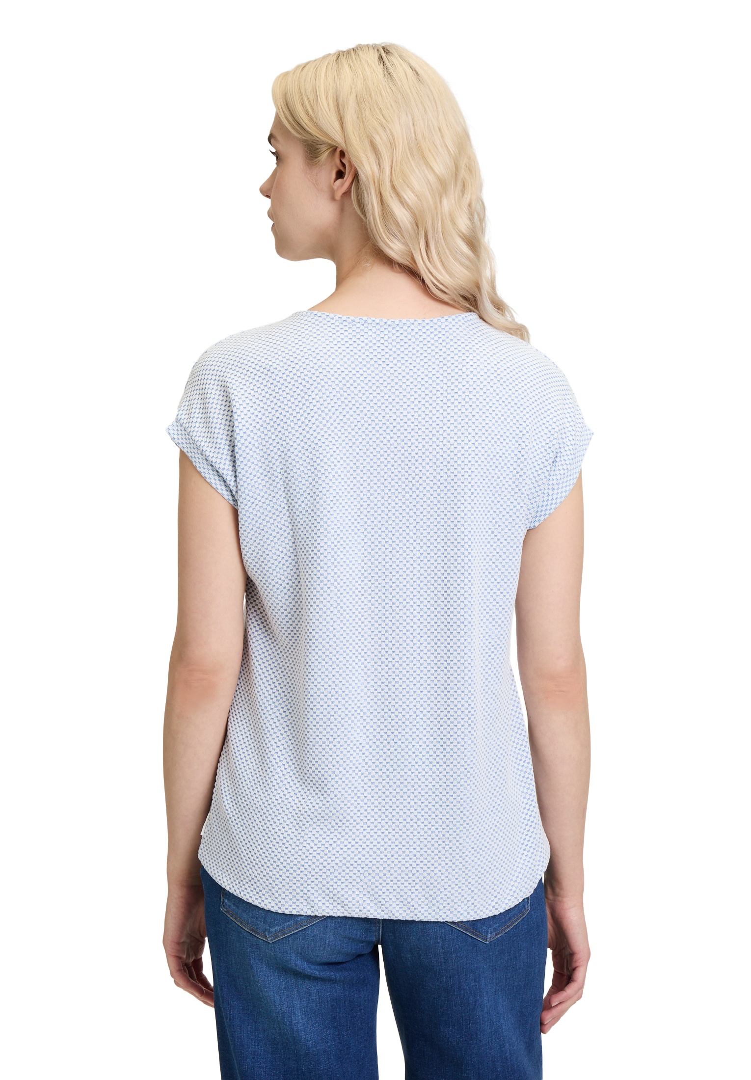 Betty&Co Kurzarmshirt »Betty & Co Strukturshirt mit Gummizug«, (1 tlg.), Material