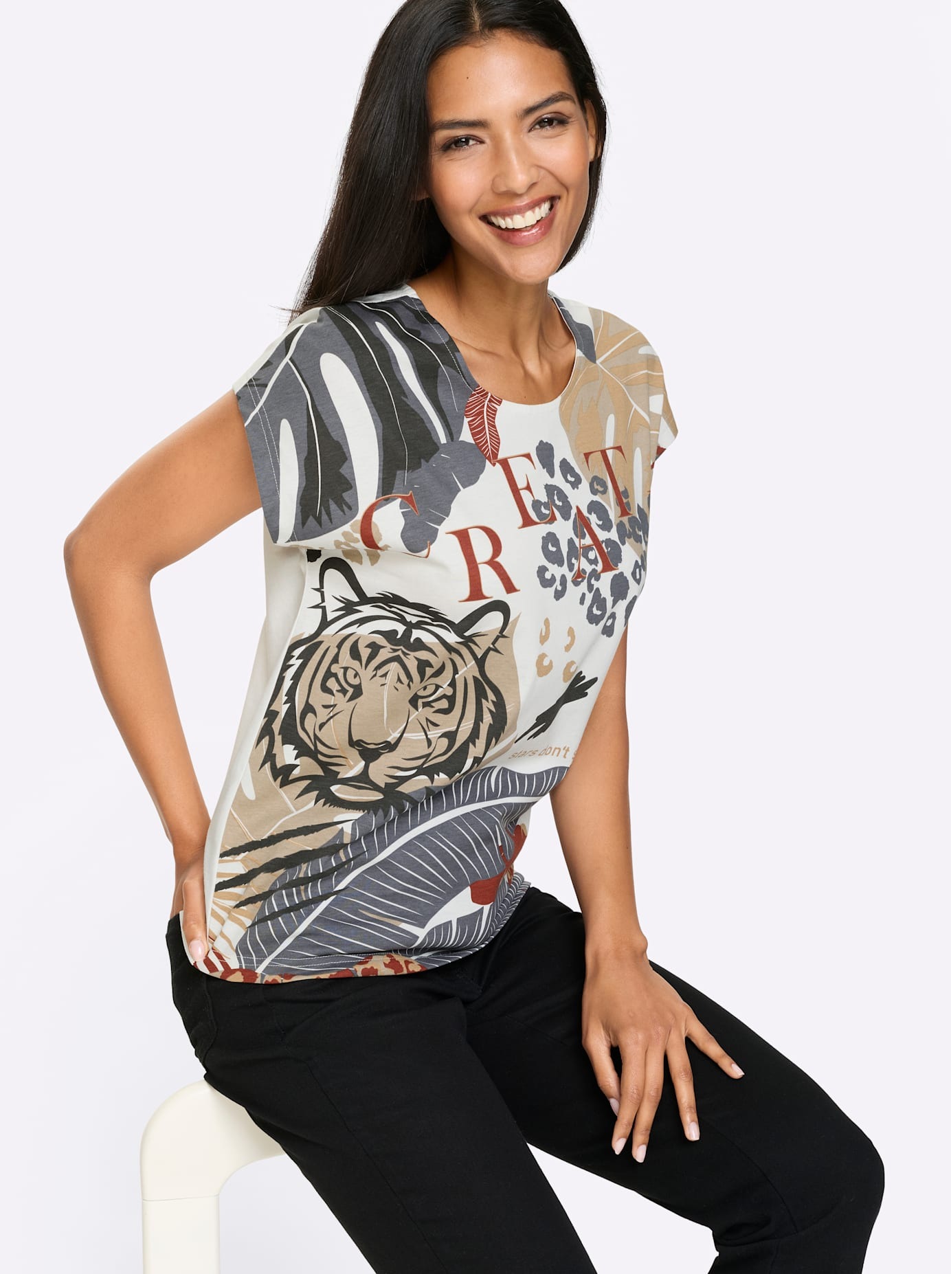 Classic Basics Rundhalsshirt »Kurzarm-Shirt« 1 tlg.