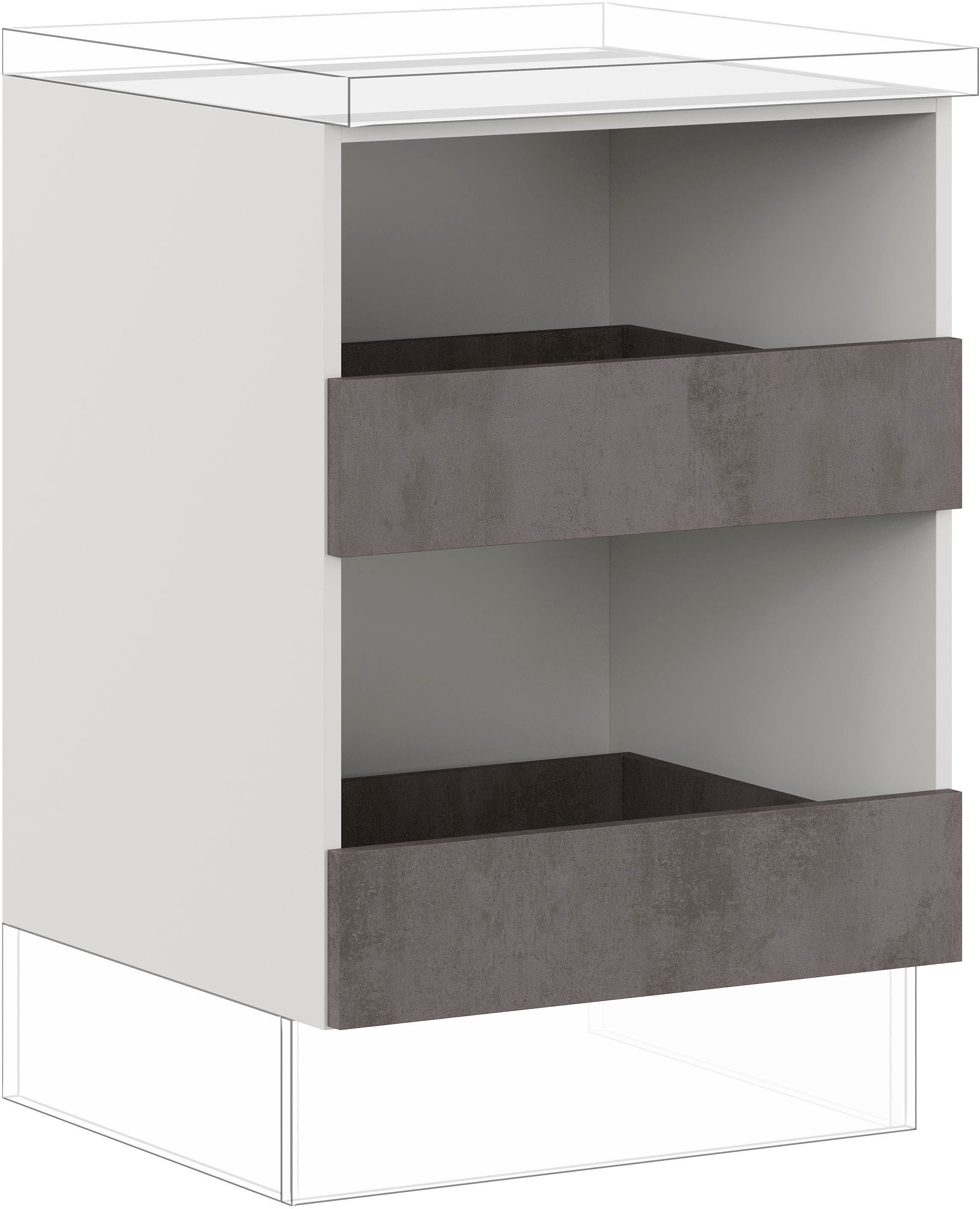 IMPULS KÜCHEN Unterschrank ""Prag", Breite/Höhe: 60/72,3 cm" vormontiert, mit Soft-Close, mit zwei Auszügen