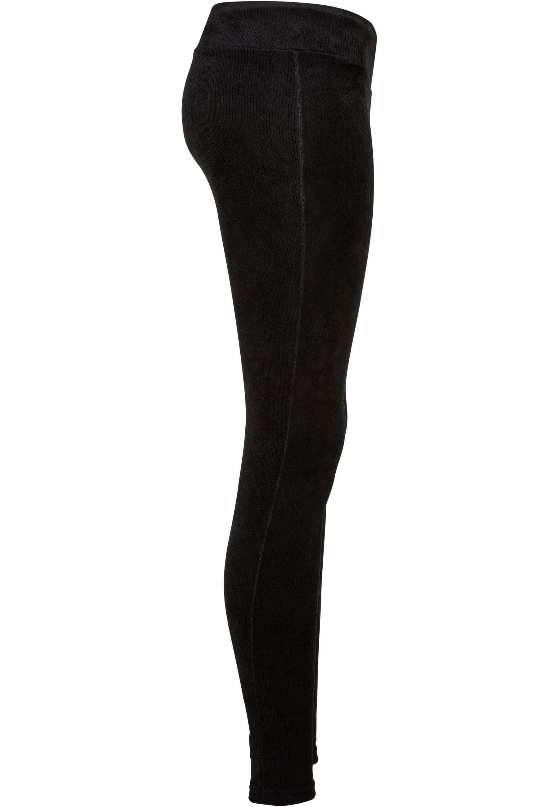 URBAN CLASSICS Leggings »Urban Classics Damen Ladies High Waist Rib Velvet Leggings«, (1 tlg.)