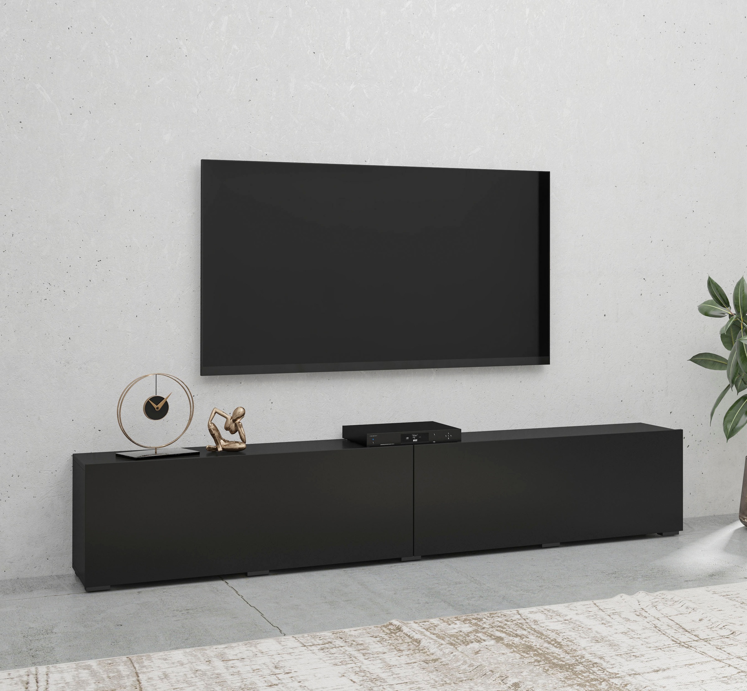 Home affaire Lowboard "Ava, Breite 180 cm, hängend und stehend montierbar" moderne grifflose TV-Kommode, TV-Schrank, TV-Board