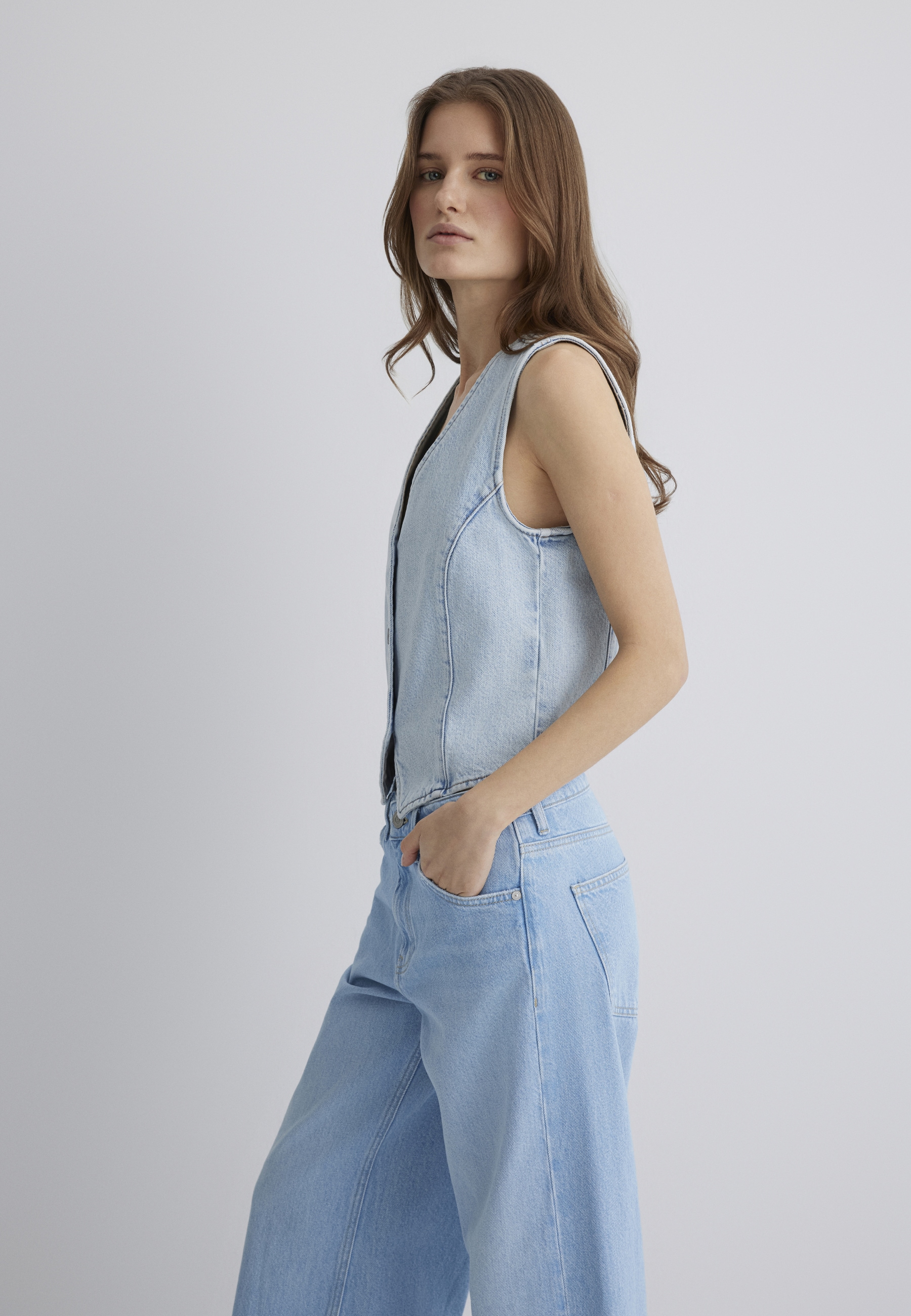 Mavi Jeansjacke »VELA« ohne Kapuze Jeans Vest