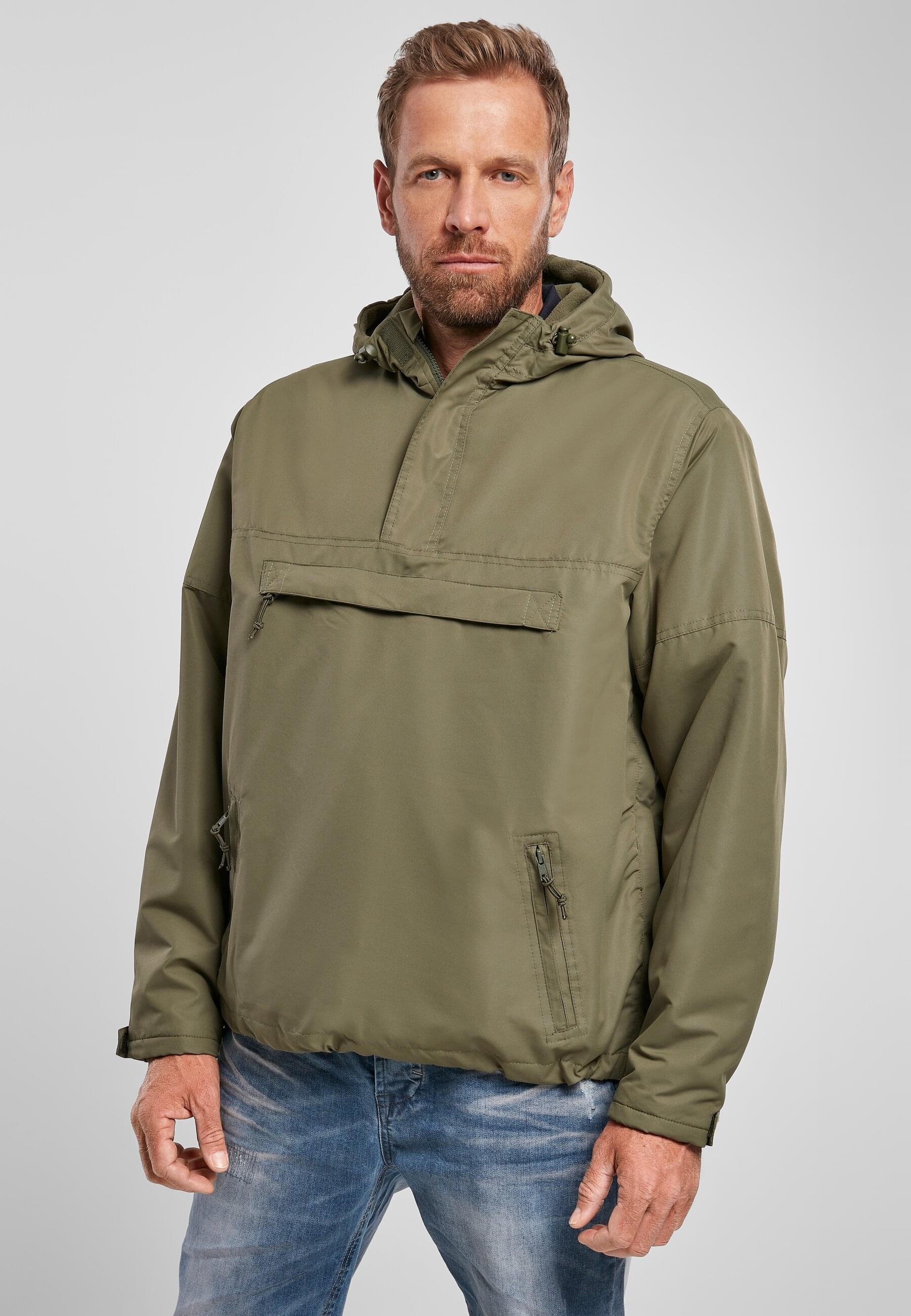 Brandit Anorak »Brandit Herren Fleece Pull Over Windbreaker«, (1 St.), mit Kapuze