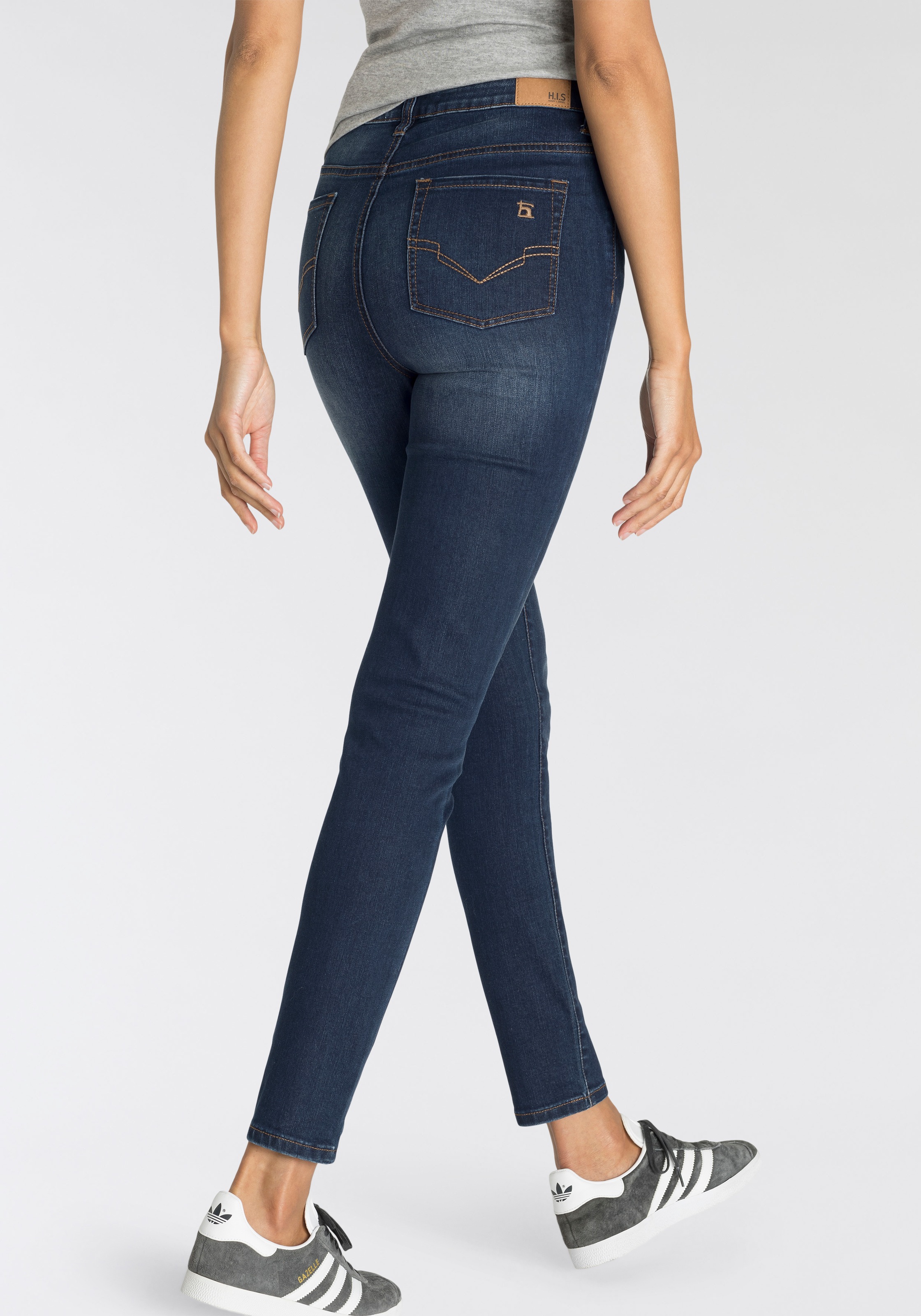 H.I.S Ankle-Jeans »CROPPED SKINNY HIGH RISE«, Ökologische, wassersparende  Produktion durch OZON WASH für bestellen | BAUR