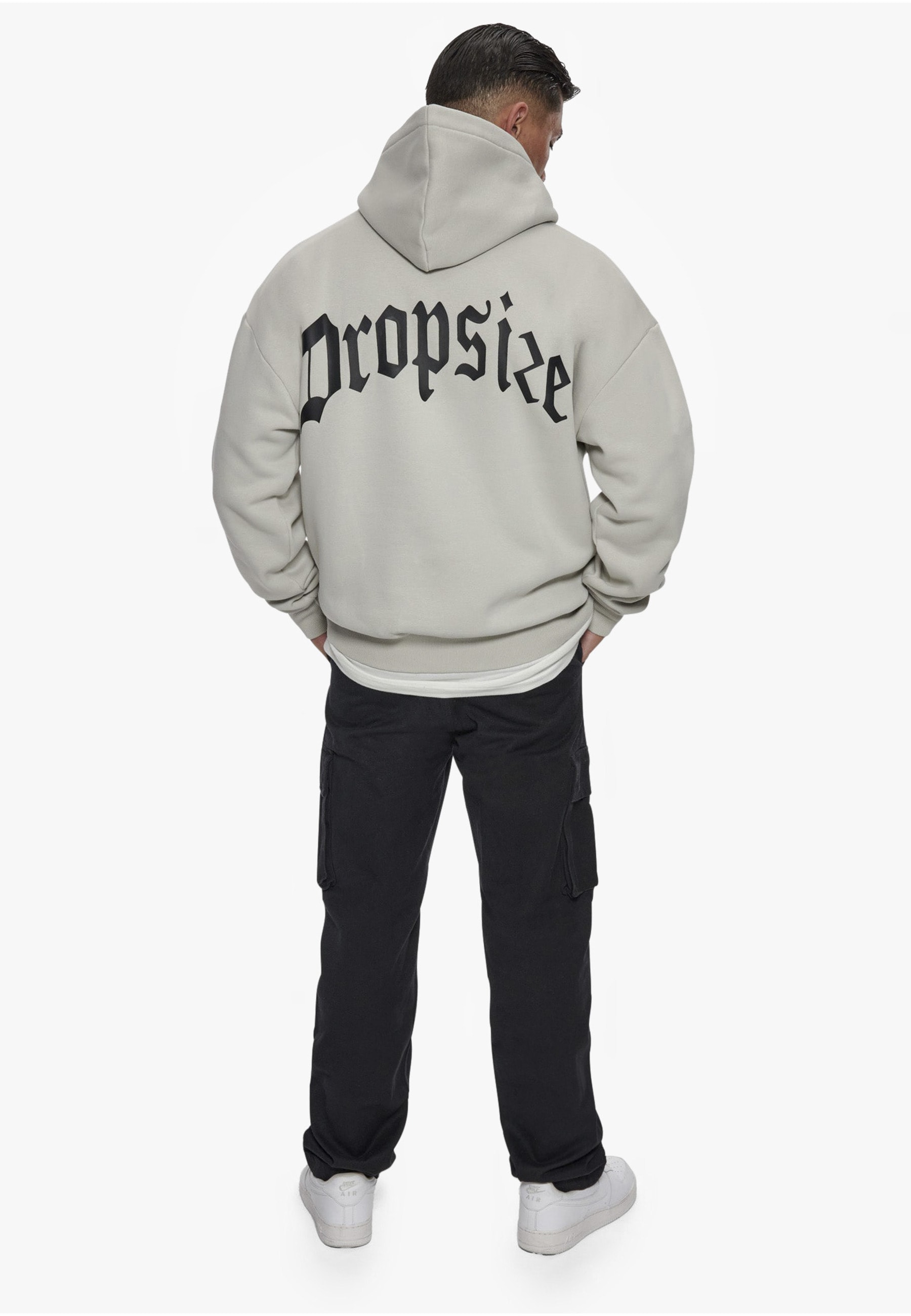Dropsize Kapuzenpullover »Dropsize Herren Heavy Oversize Puffer Logo Backprint Hoodie« 1 Stk.