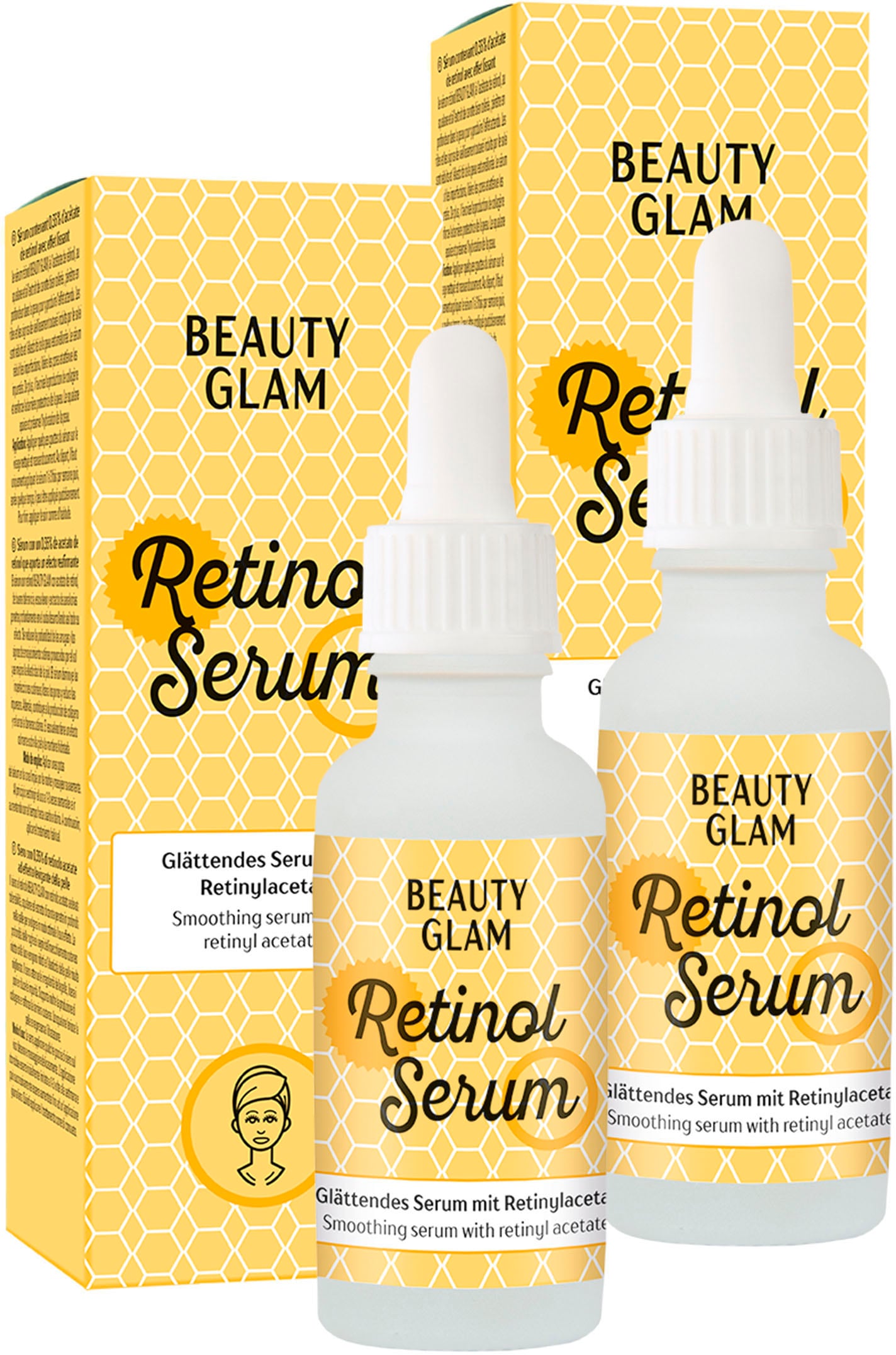 BEAUTY GLAM Gesichtspflege-Set »Retinol Serum« (2 ...