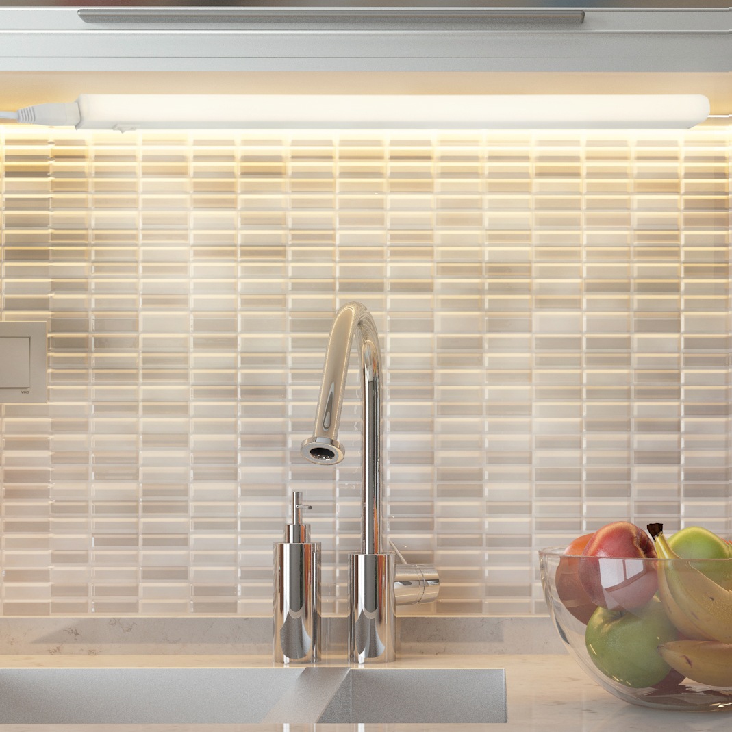 Briloner Leuchten LED Unterbauleuchte »2er Set LED Unterbauleuchte Küche, weiß«, 2er Set LED Unterbauleuchte Küche 58,5 cm erweiterbar